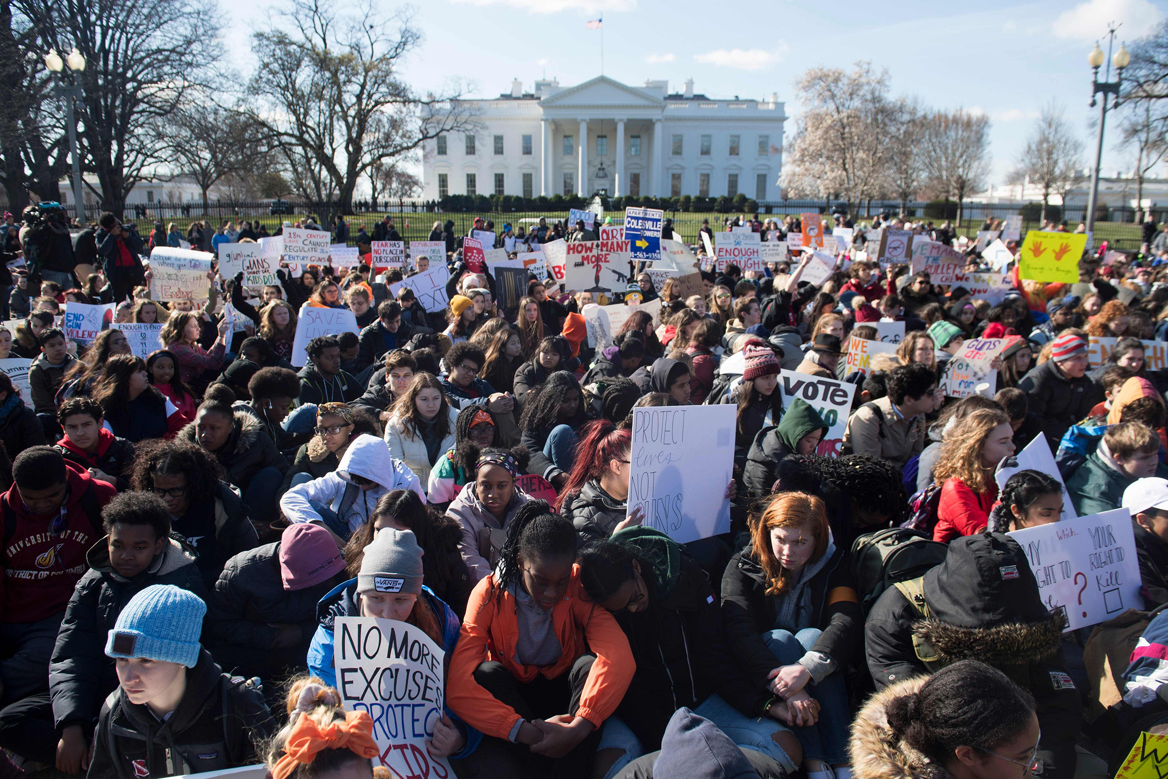 students school walkout stoneman douglas school shooting gun control Florida New York City