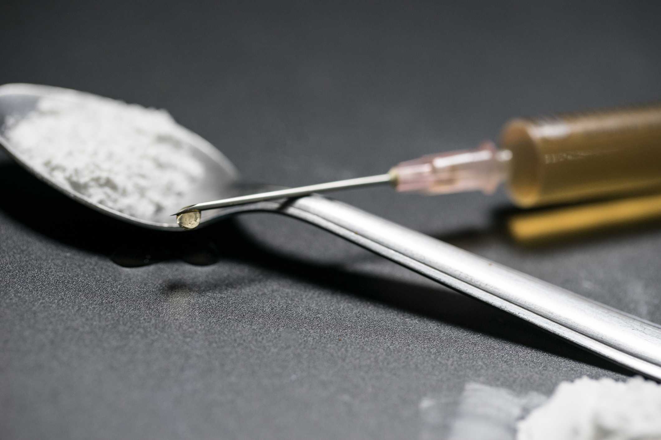 heroin being cooked