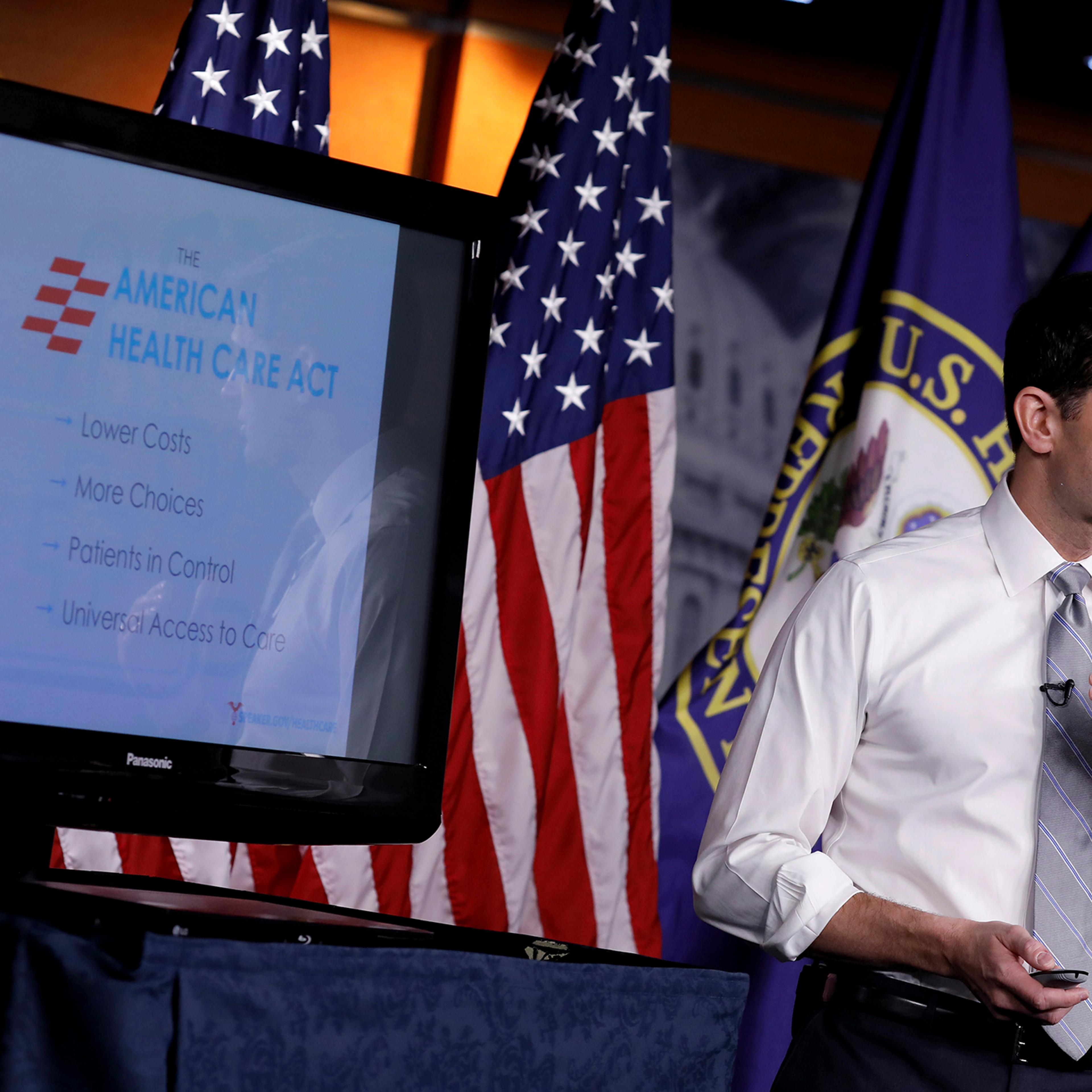 Speaker of the House Paul Ryan speaks at a news conference about Congressional efforts to repeal and replace Obamacare, on Capitol Hill in Washington, U.S. March 9, 2017.