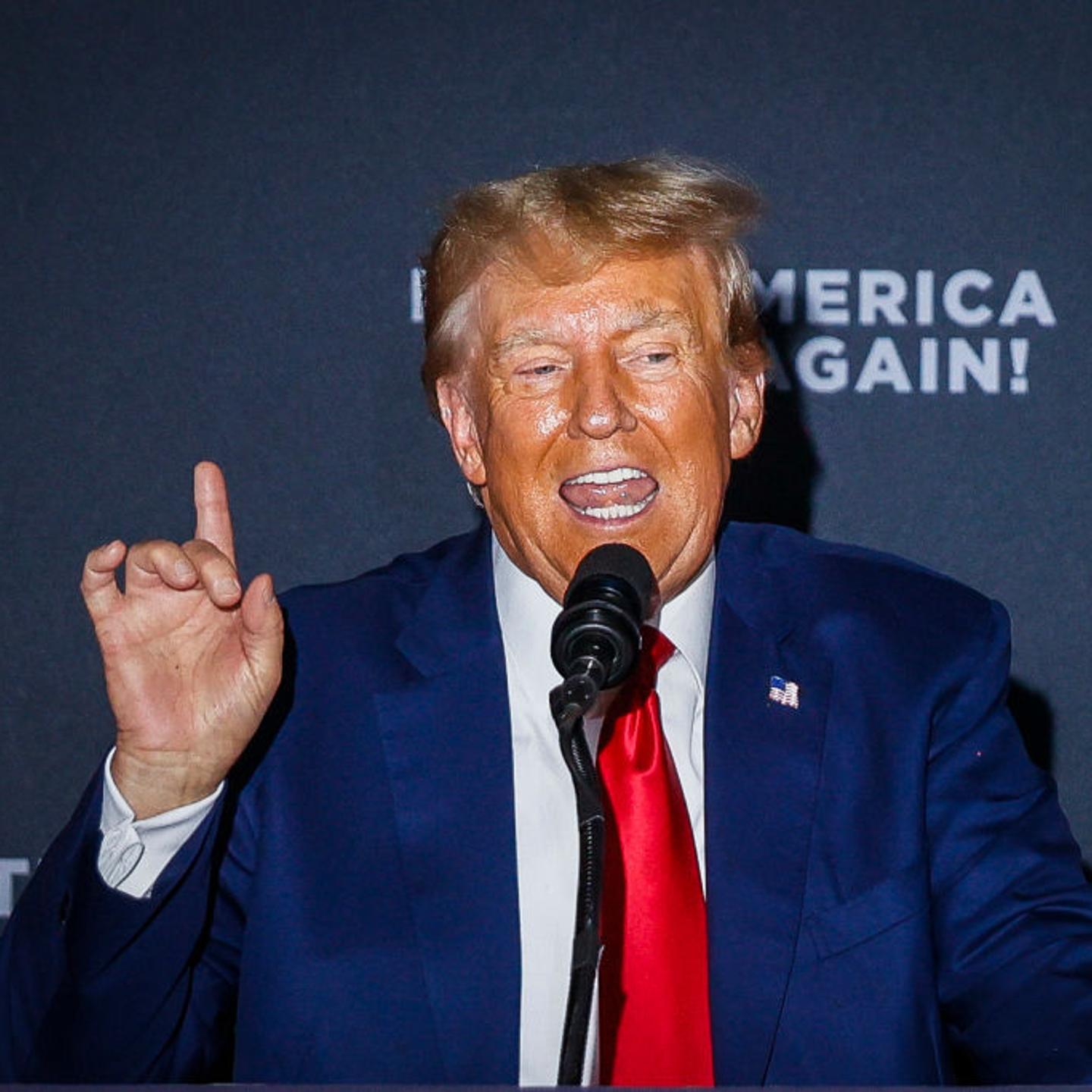 Donald Trump Speaks At Windham High School