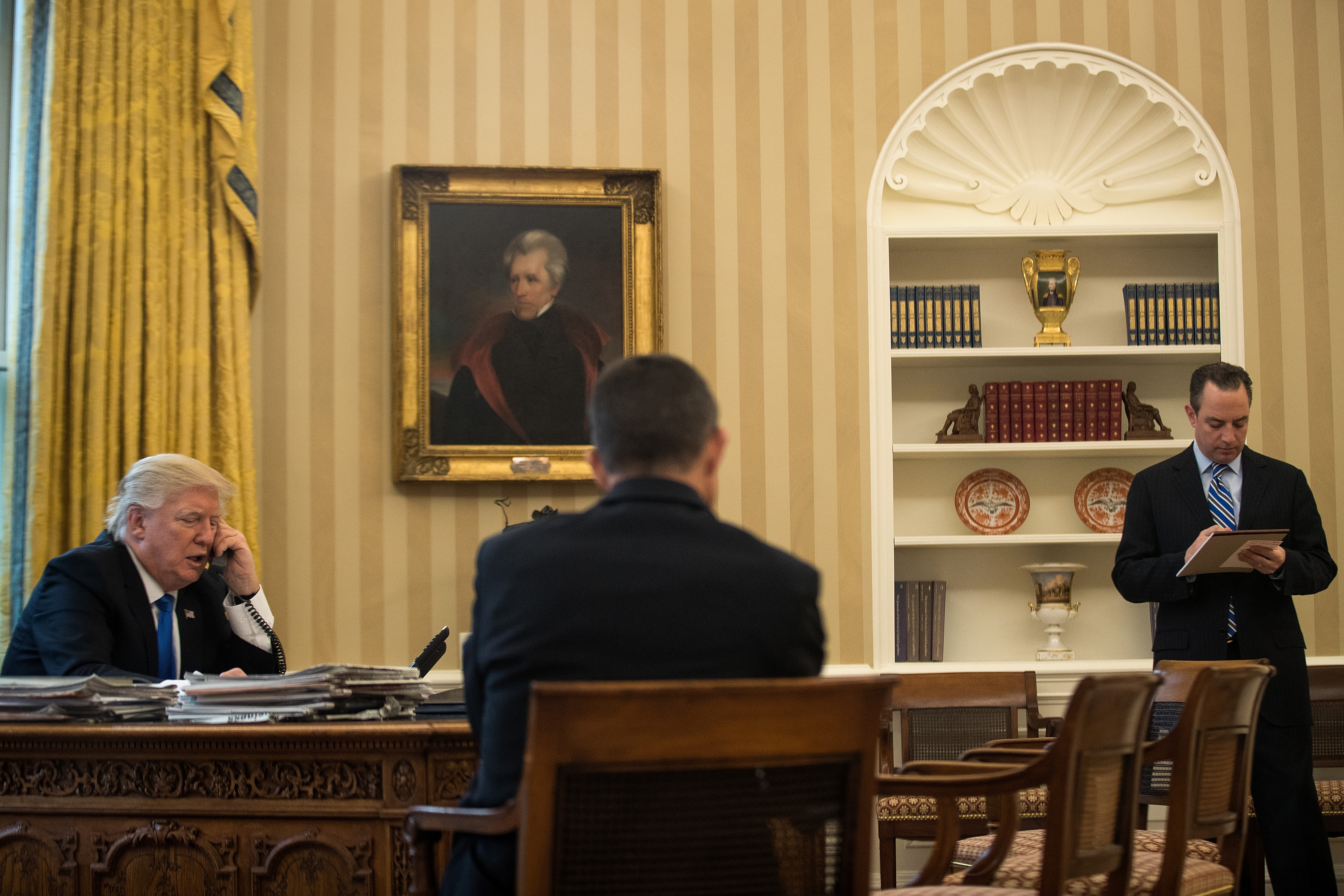 President Trump Speaks With German Chancellor Angela Merkel By Telephone