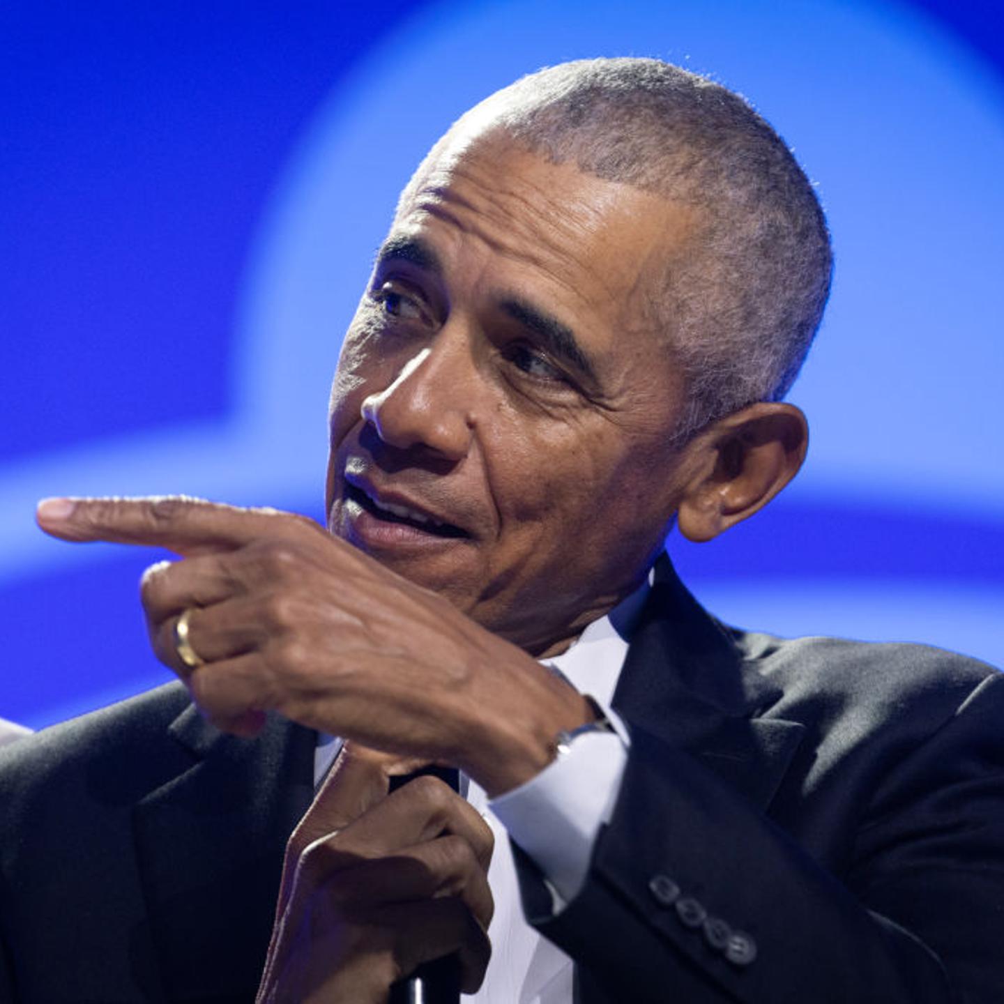 Former President Barack Obama at the Obama Foundation's 2024 Democracy Forum in Chicago, Ill., on Dec. 5, 2024.