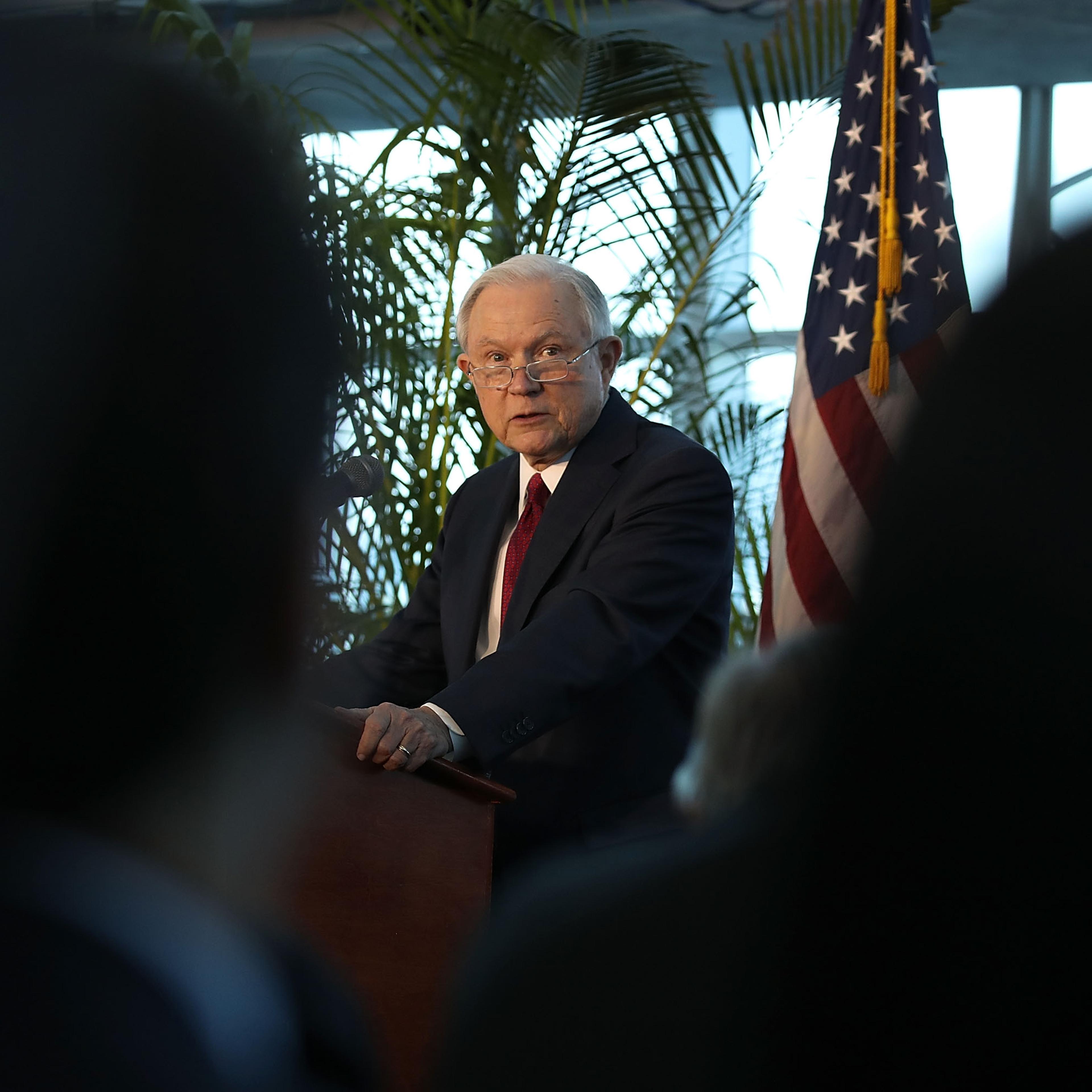 Attorney General Jeff Sessions And ICE Director Homan Speak On Sanctuary Policies In Miami