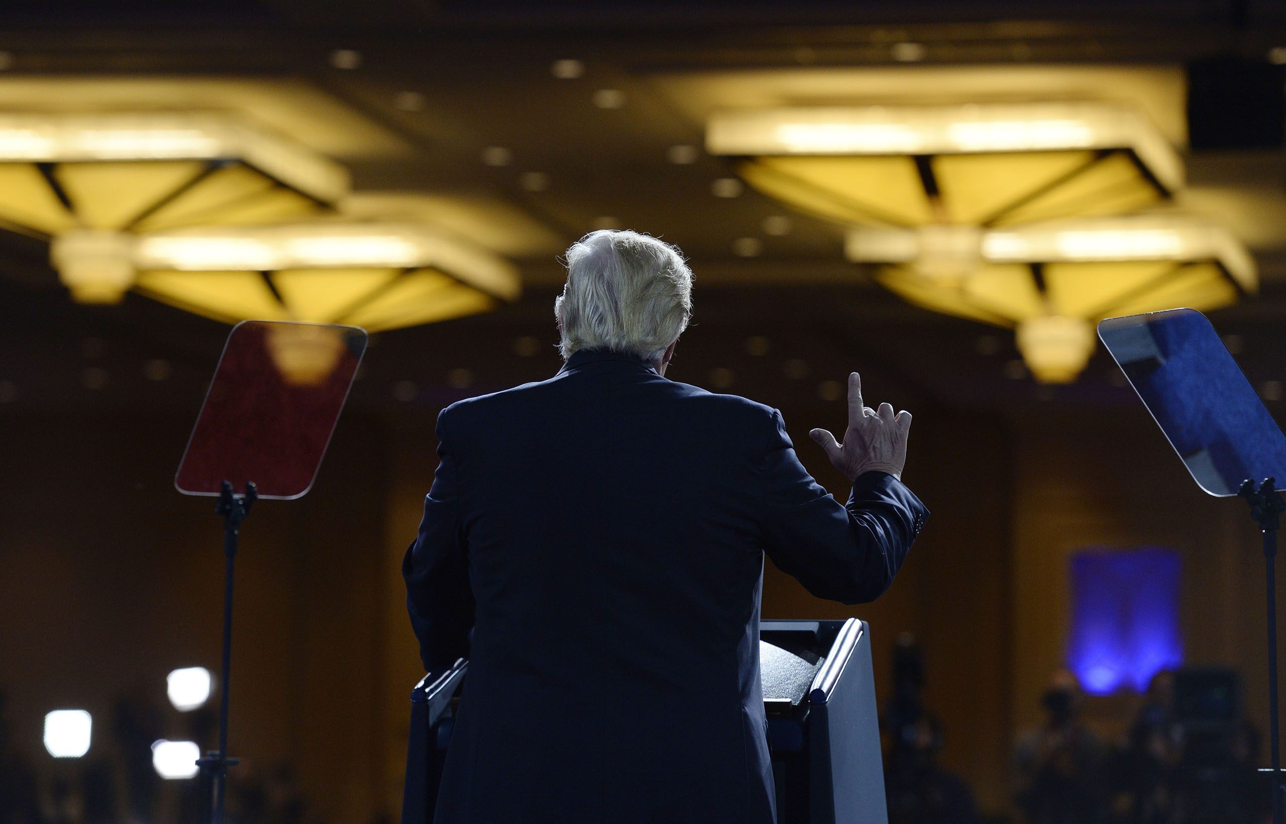 President Trump Addresses Annual CPAC Event In National Harbor, Maryland