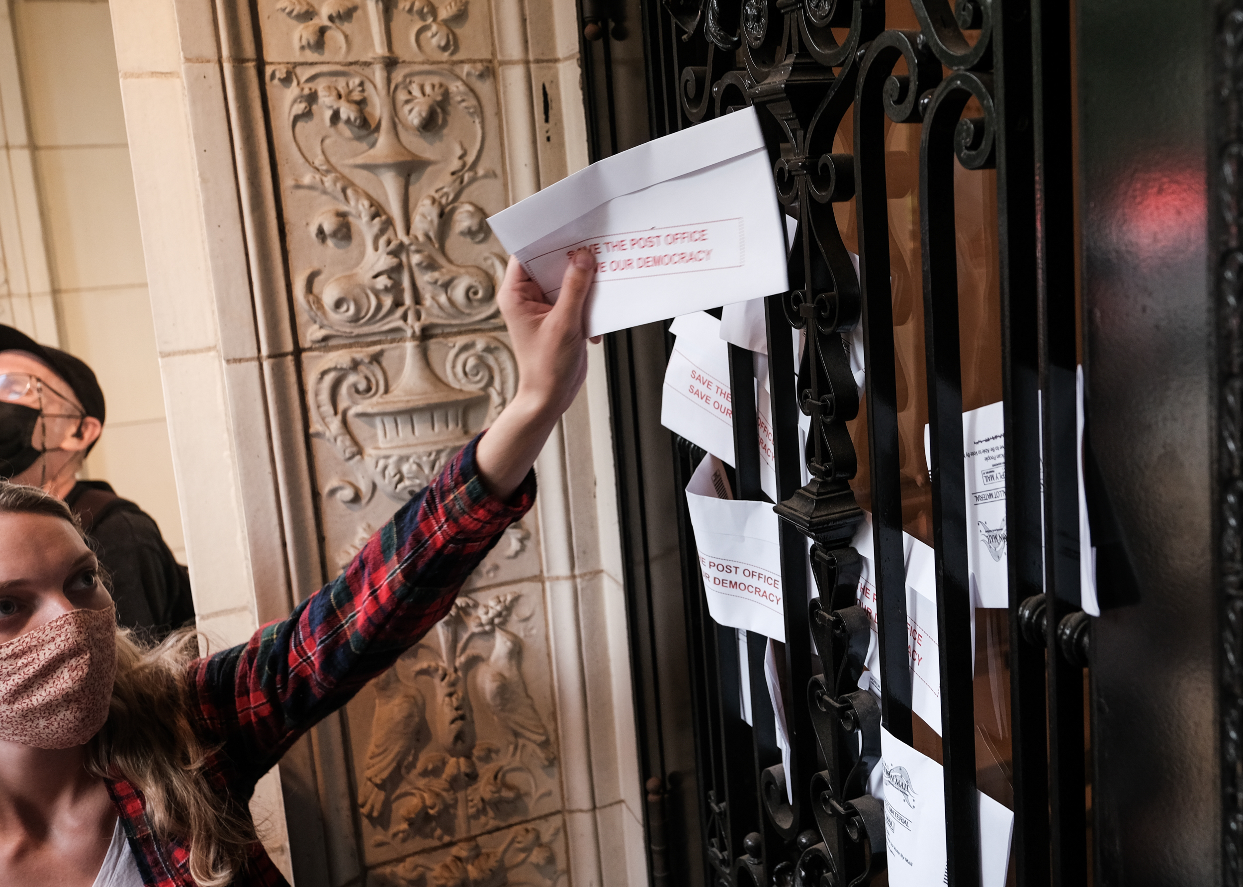 Protest Held Outside Postmaster General Louis DeJoy's DC Home