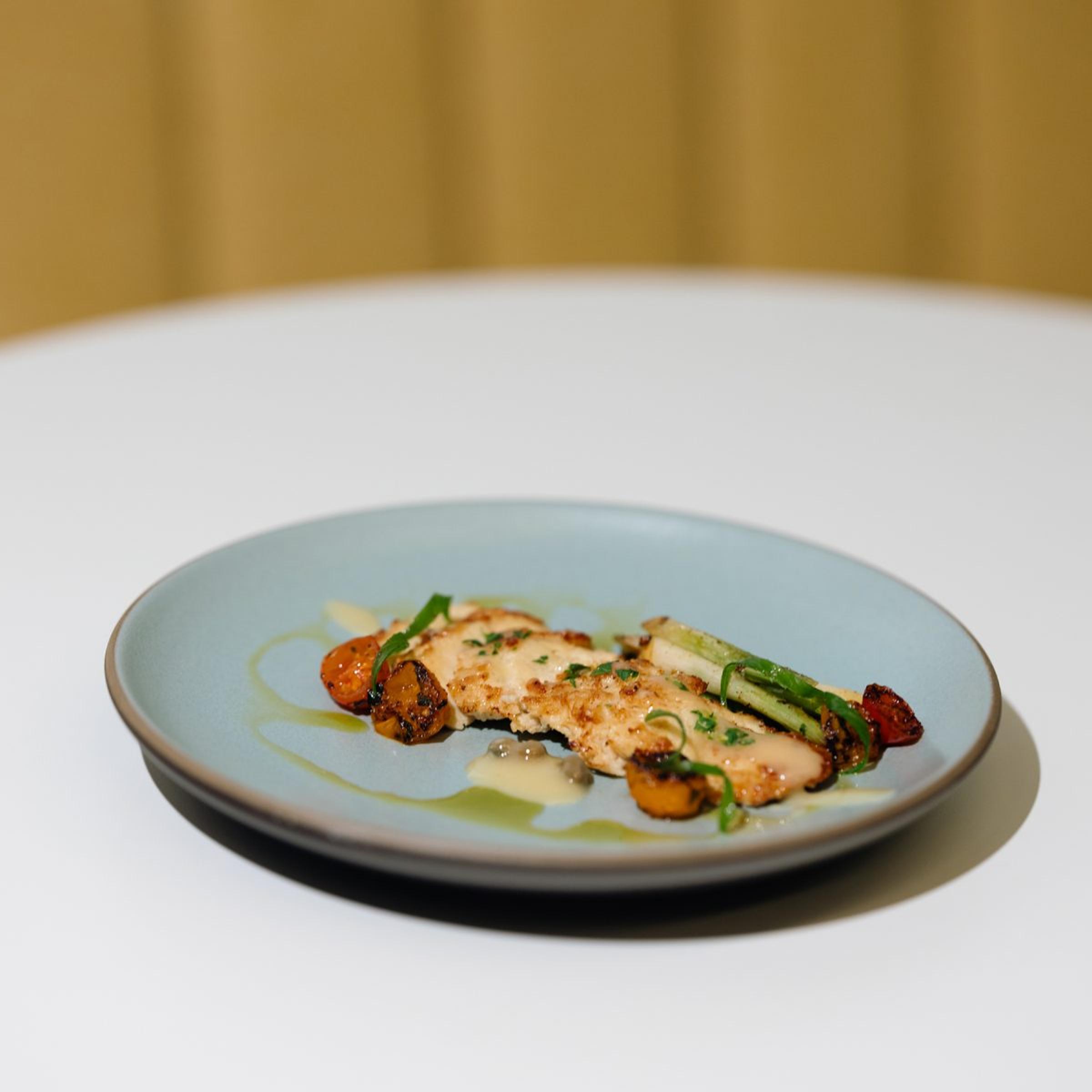 A dish made with Upside Foods' lab-grown chicken product
