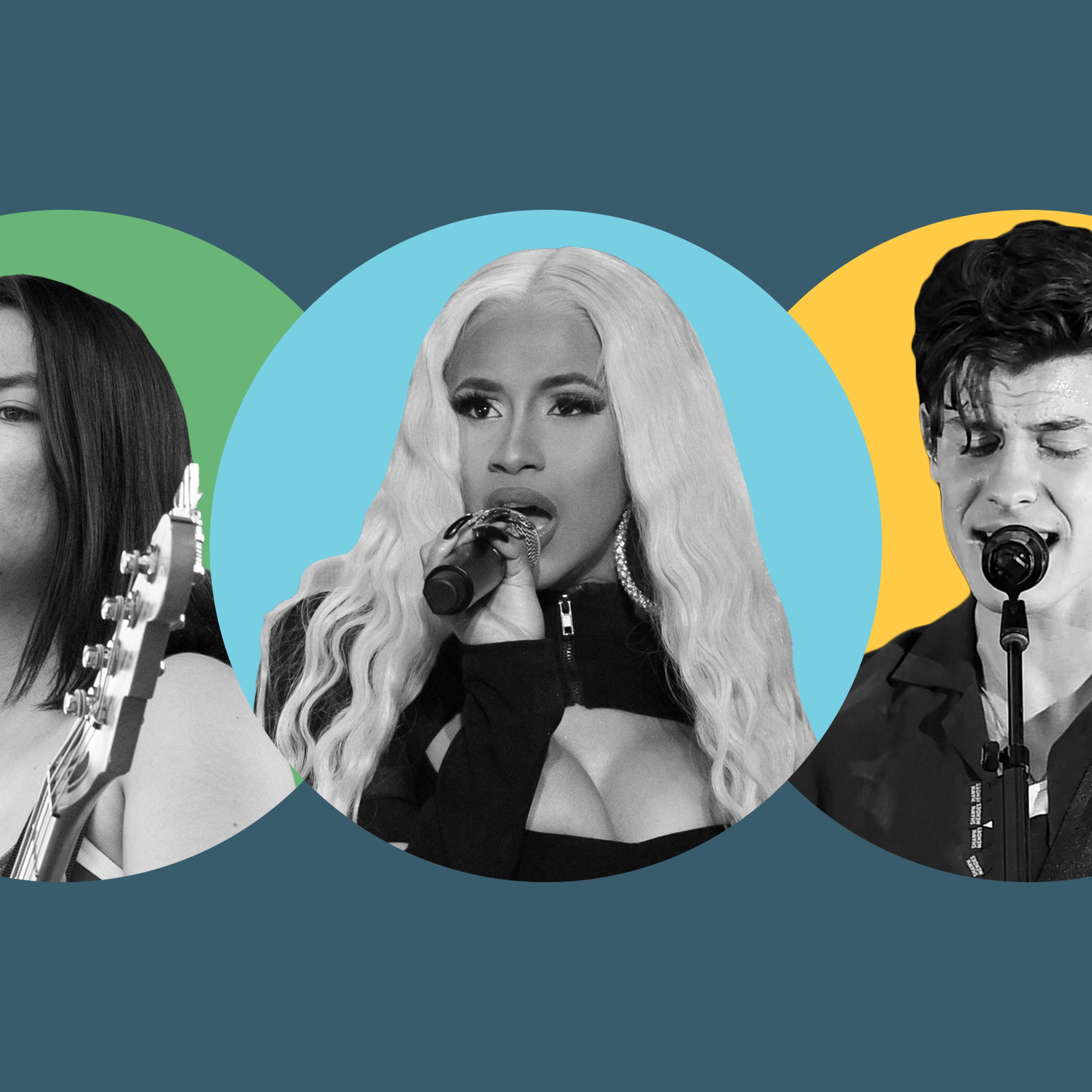 Mitski, Cardi B and Shawn Mendes