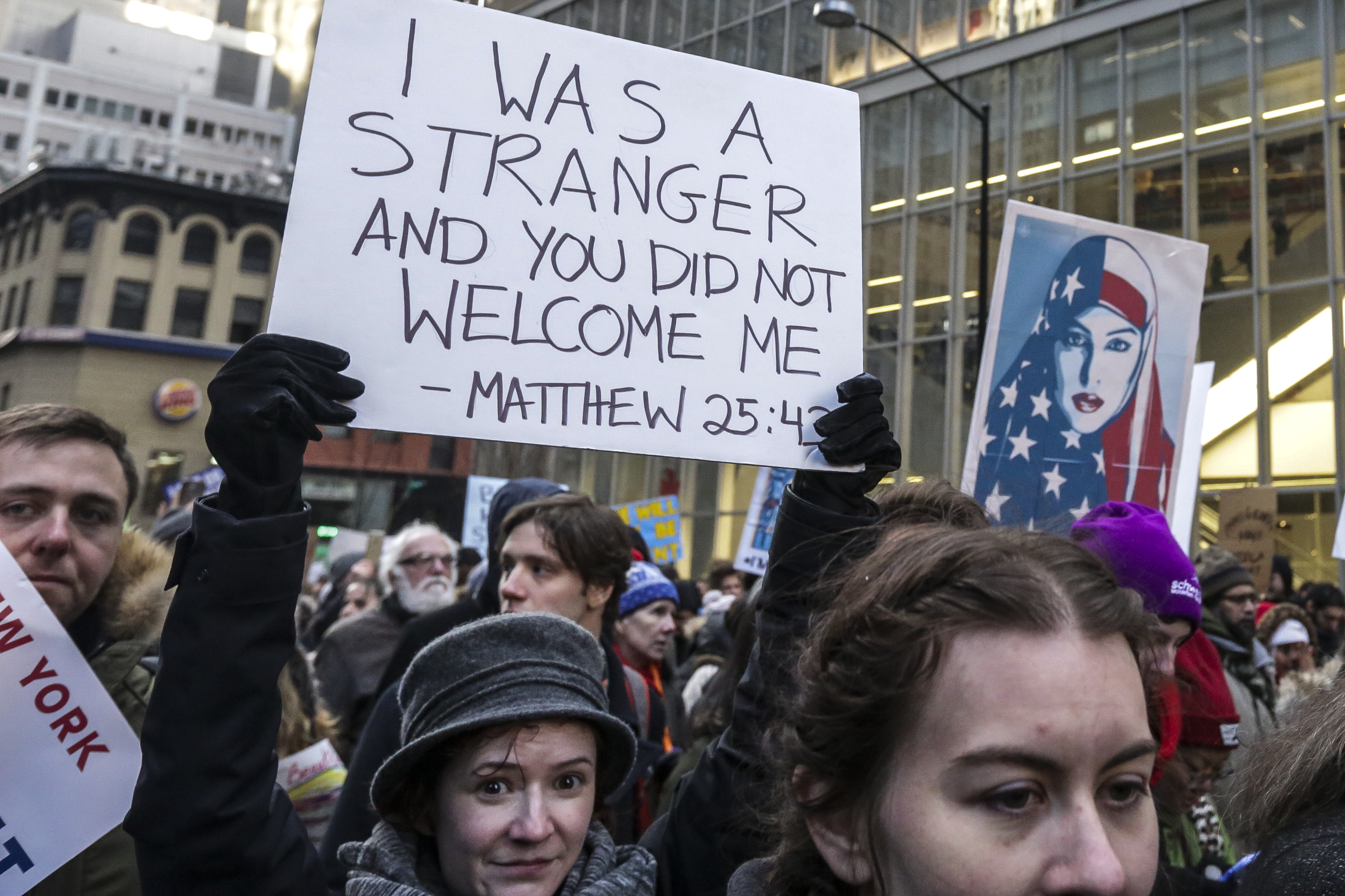 Demonstrators Protest In New York As Confusion Grips Airports Amid Courts Halt Of Trump Travel Ban