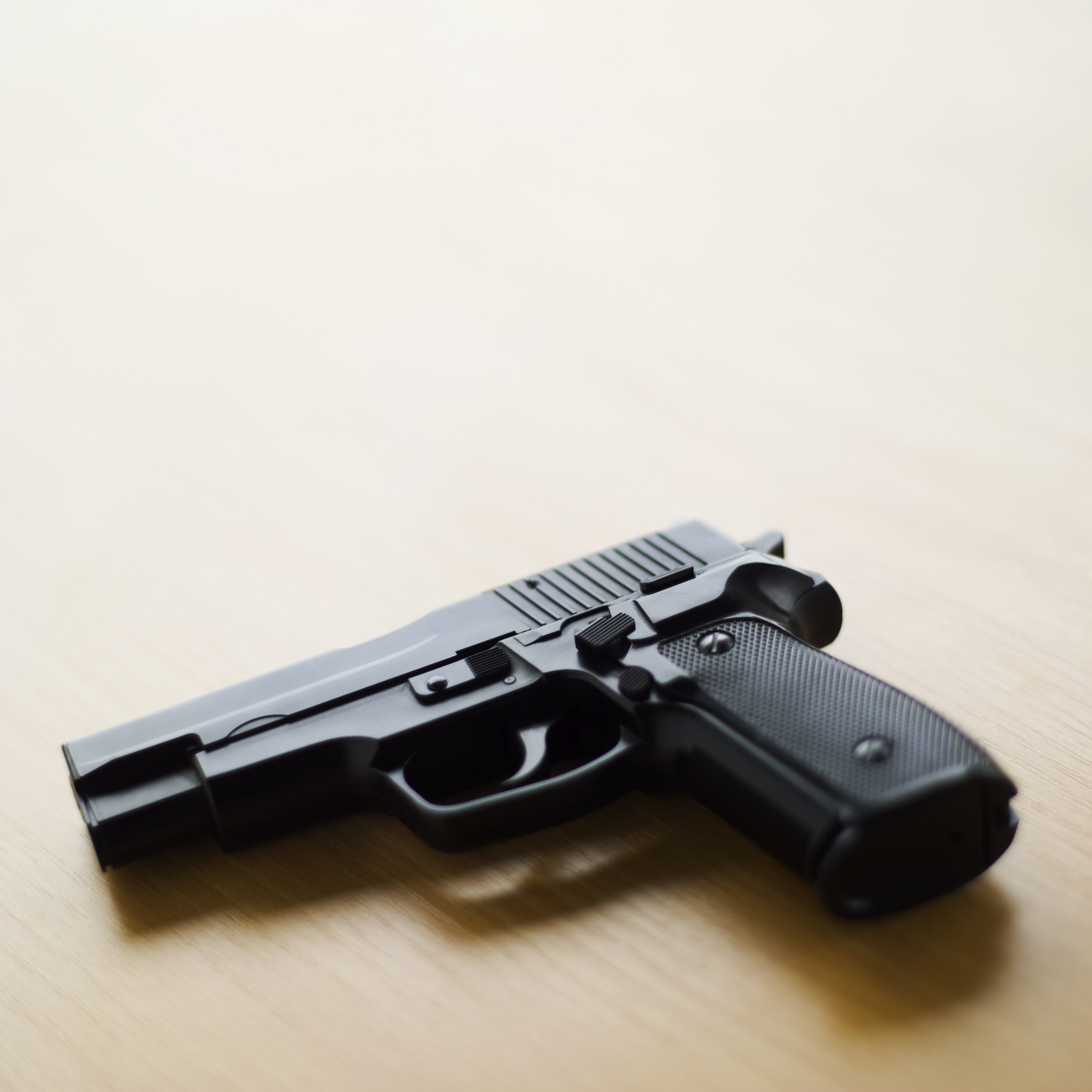 Close-up of a gun