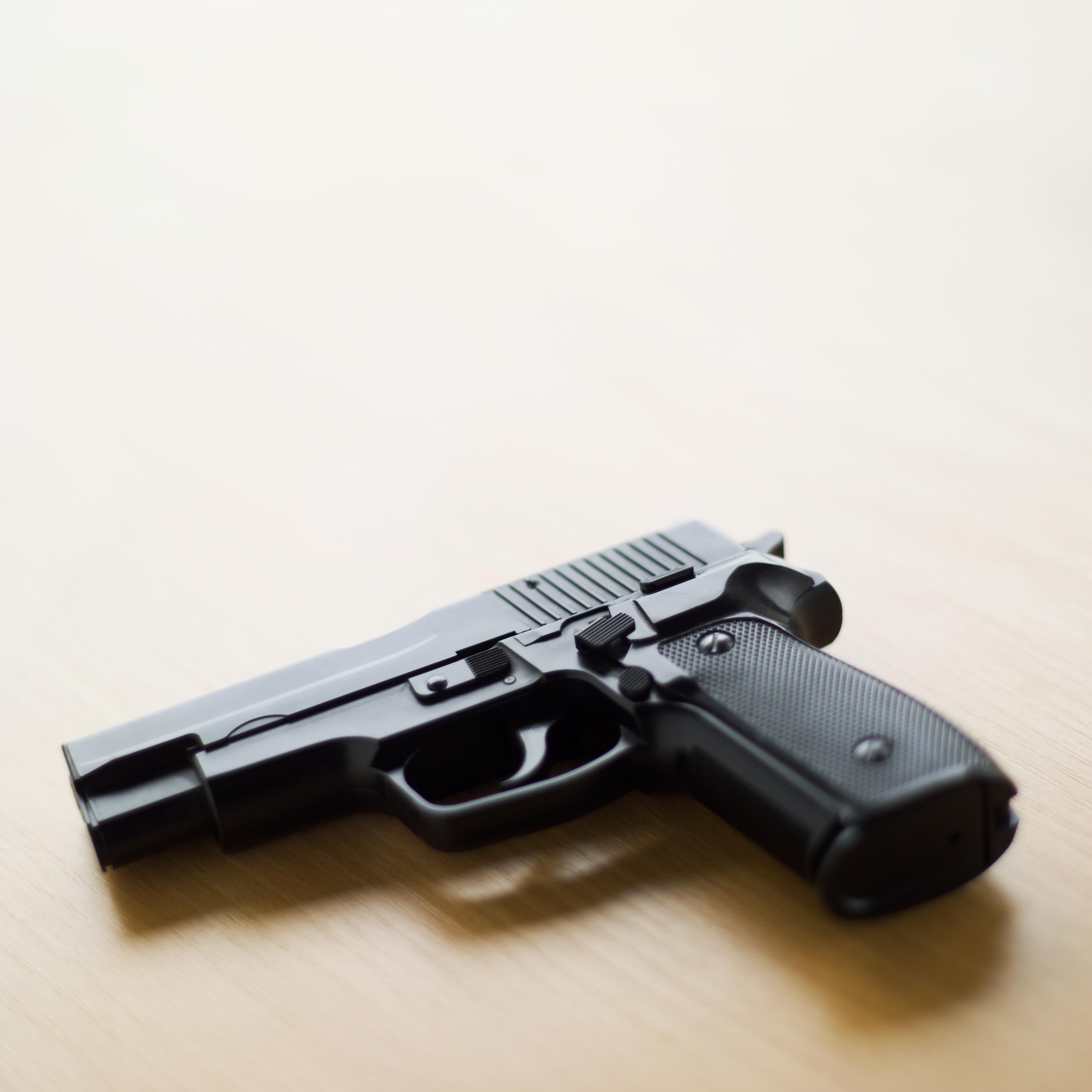 Close-up of a gun