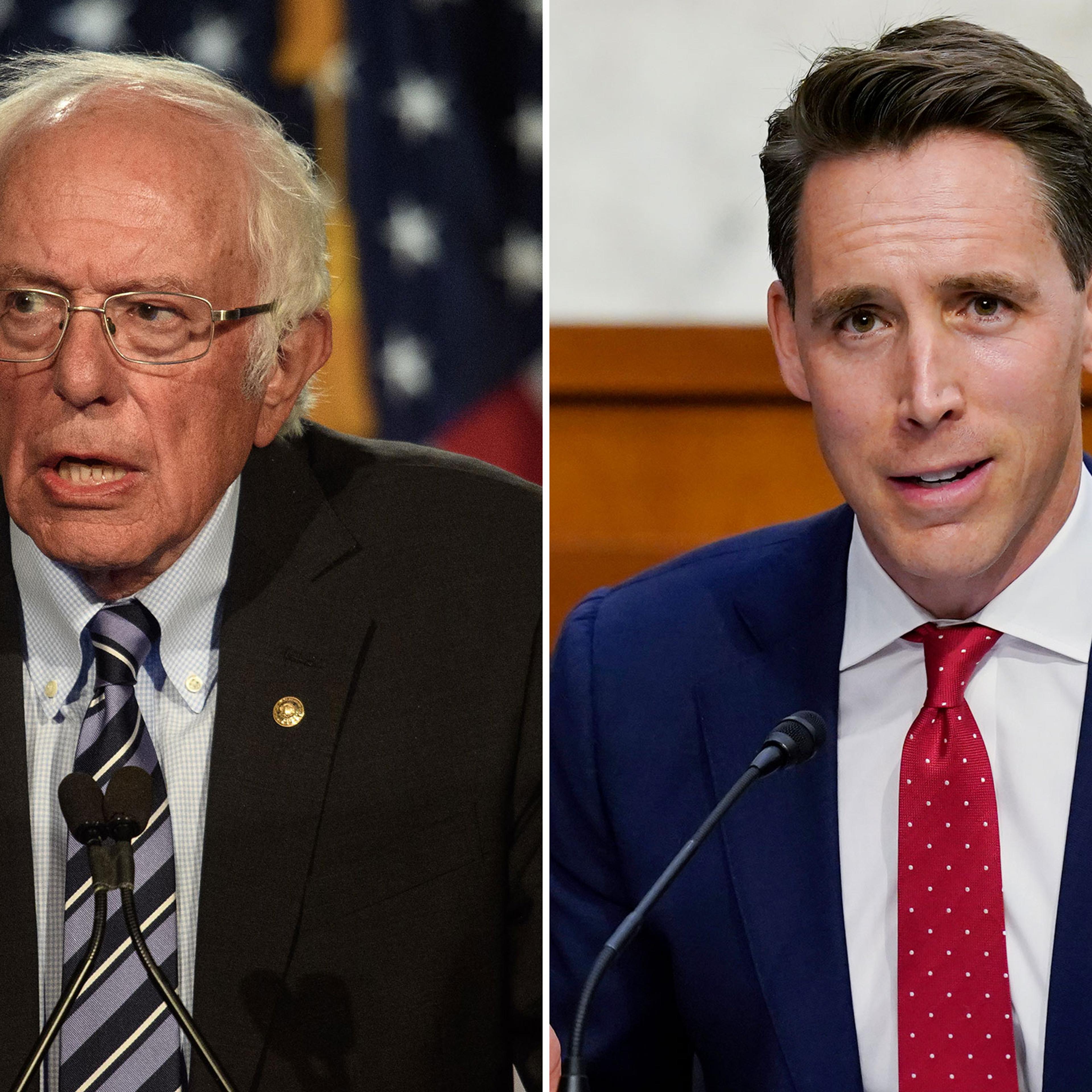 Sen. Bernie Sanders; Sen. Josh Hawley