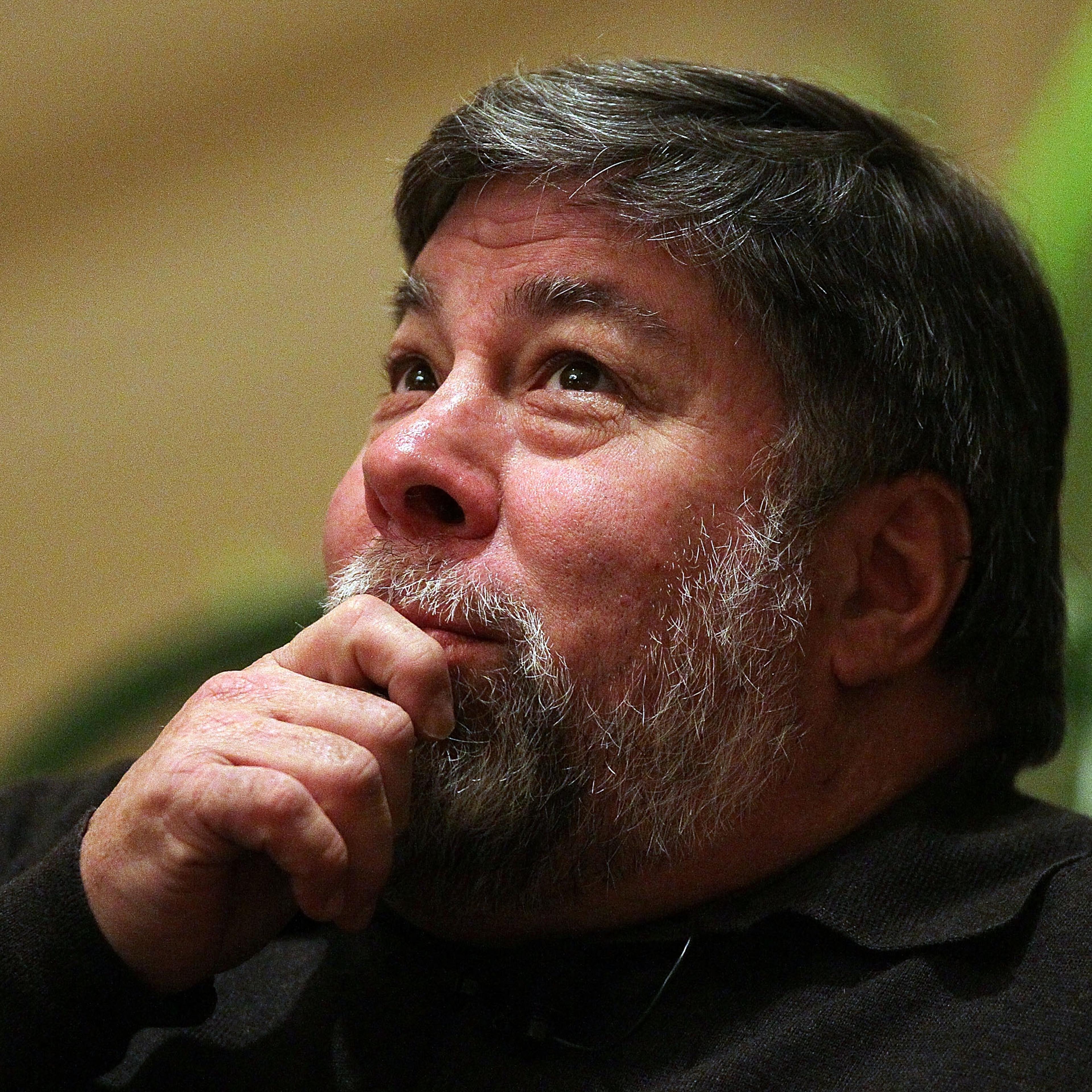 Apple Computer co-founder and philanthropist Steve Wozniak pauses while speaking at the Bay Area Discovery Museum's Discovery Forum on Feb. 1, 2010 in San Francisco.