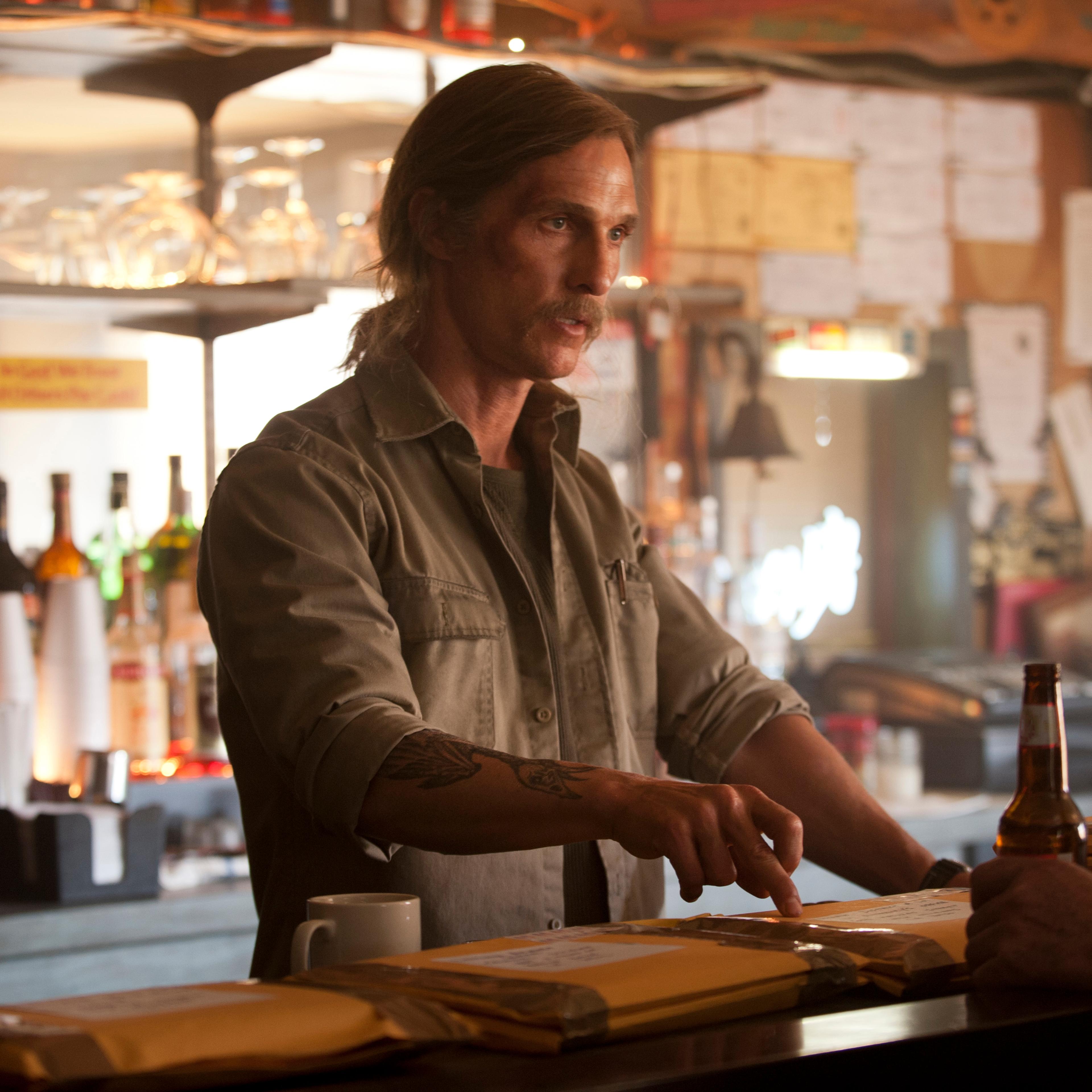 Matthew McConaughey as Rust Cohle in 'True Detective' Season 1.