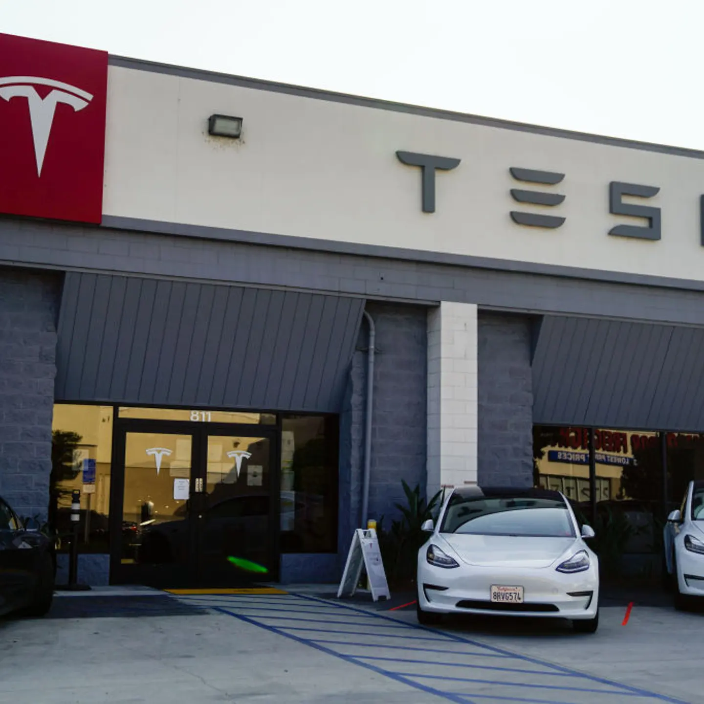 Tesla showroom in Los Angeles California