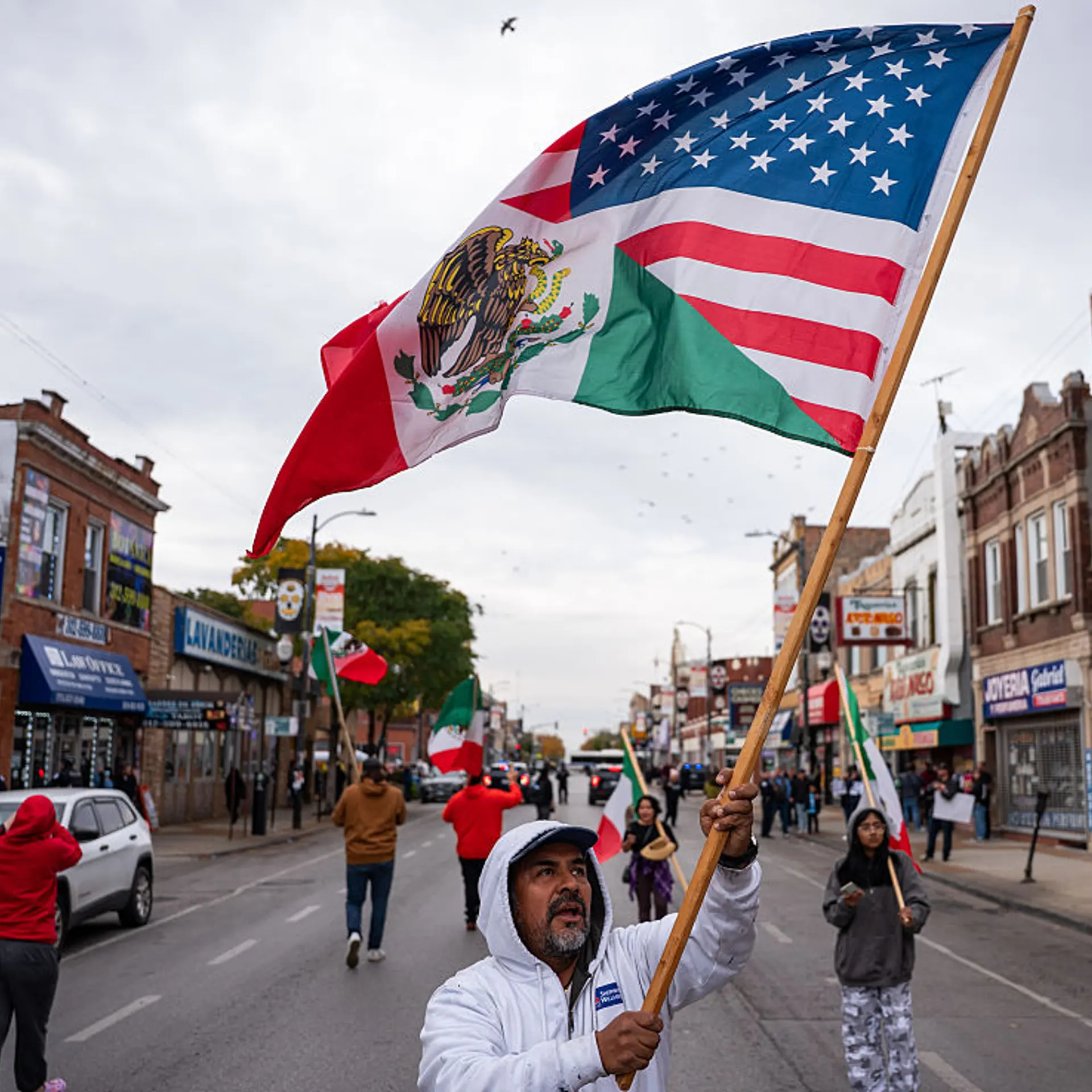 Protesters gather in Chicago to rally against Immigration and Customs Enforcement
