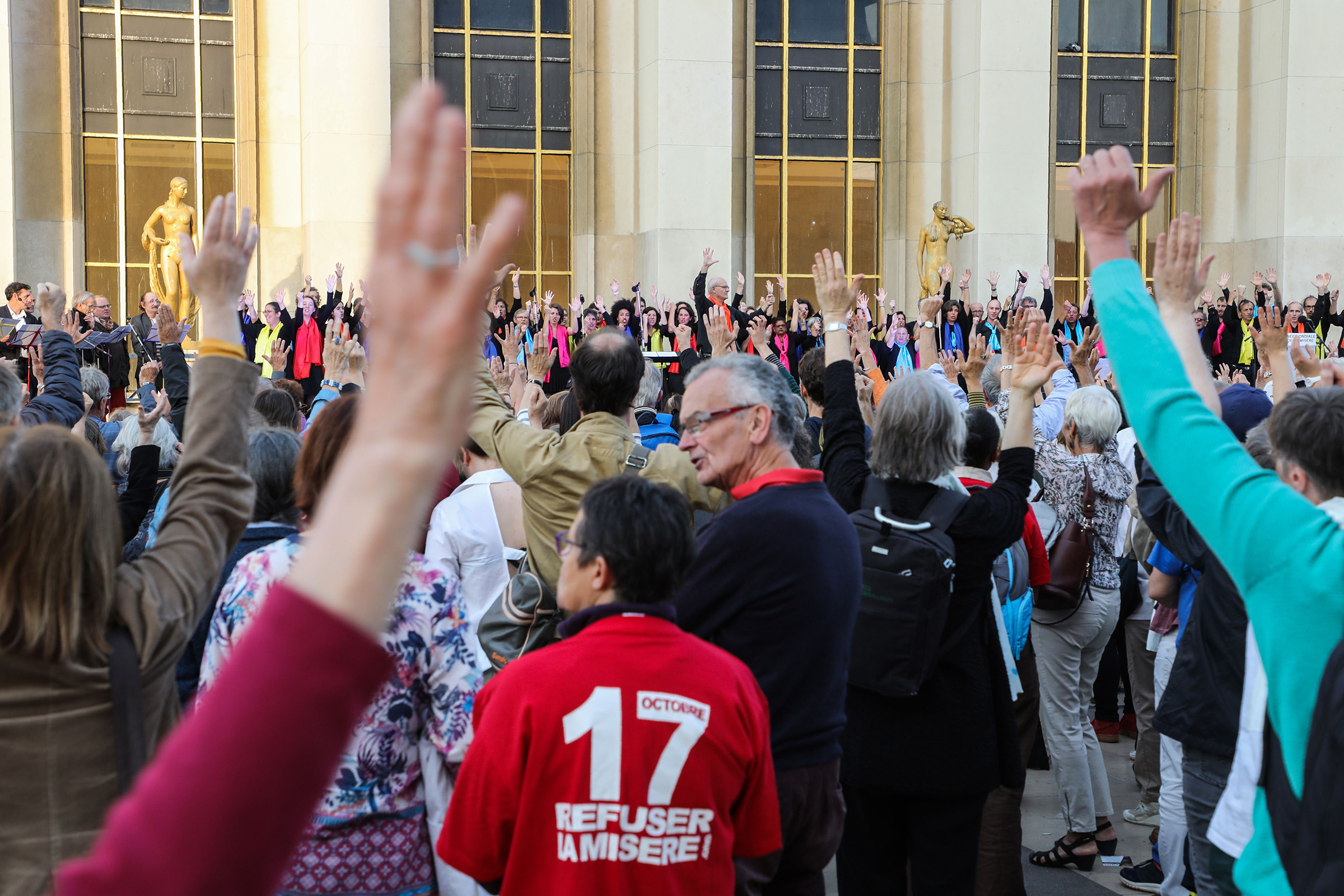 ATD Fourth World organized an event during the 30th World Day for Overcoming Poverty in Paris on Oct. 17, 2017.