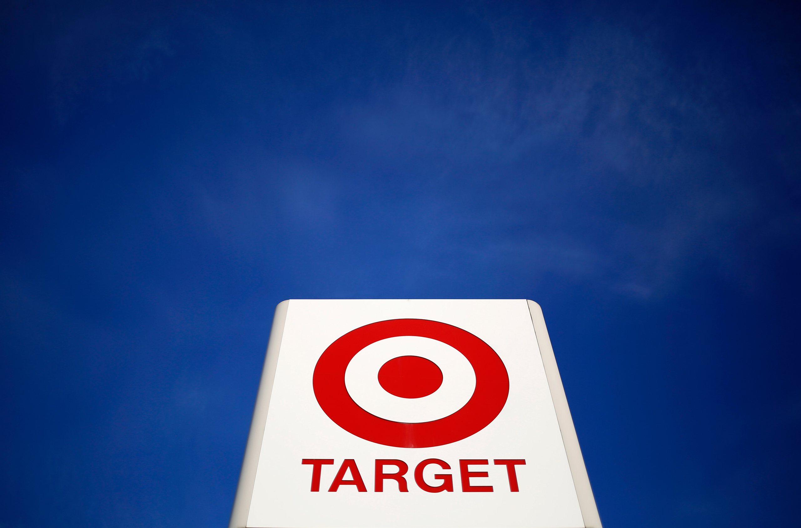 A sign for a Target store is seen in the Chicago suburb of Evanston, Illinois, February 10, 2015. REUTERS/Jim Young (UNITED STATES - Tags: BUSINESS LOGO) - RTR4P2VU