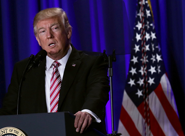 U.S. President Donald Trump speaks during a luncheon at the Congress of Tomorrow Republican Member Retreat January 26, 2017 in Philadelphia, Pennsylvania.