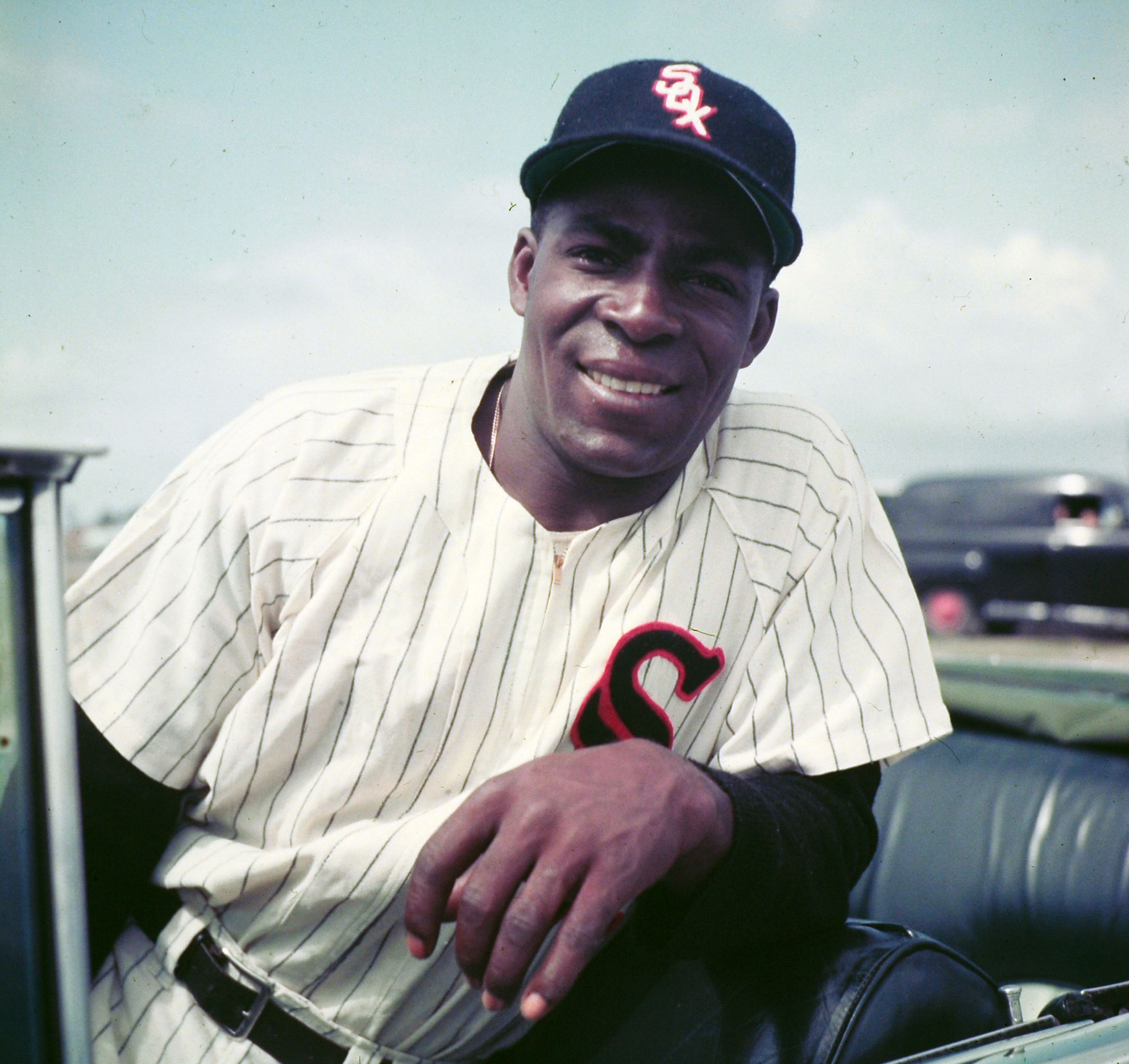 Minnie Minoso during spring training in Florida, 1954.