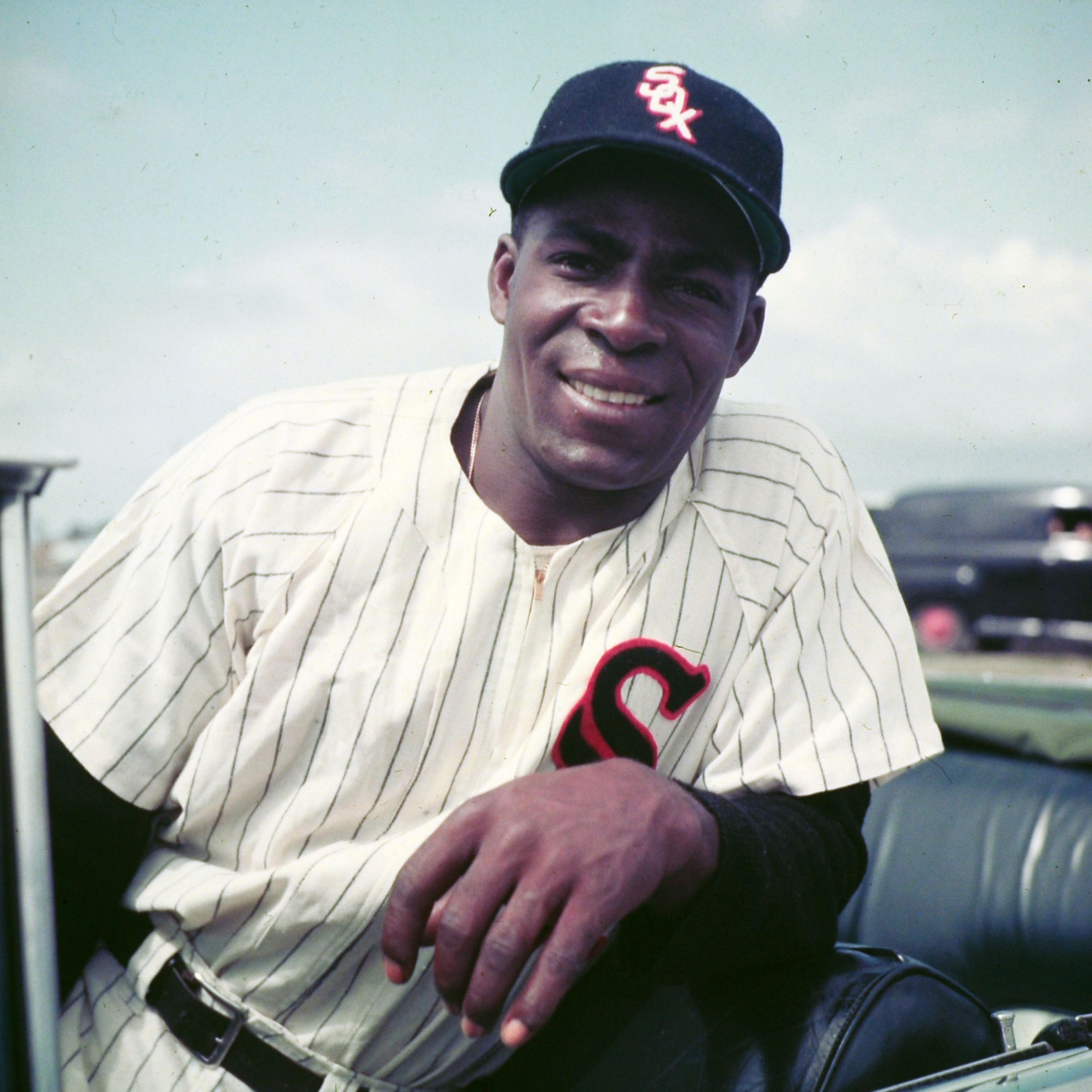 Minnie Minoso during spring training in Florida, 1954.