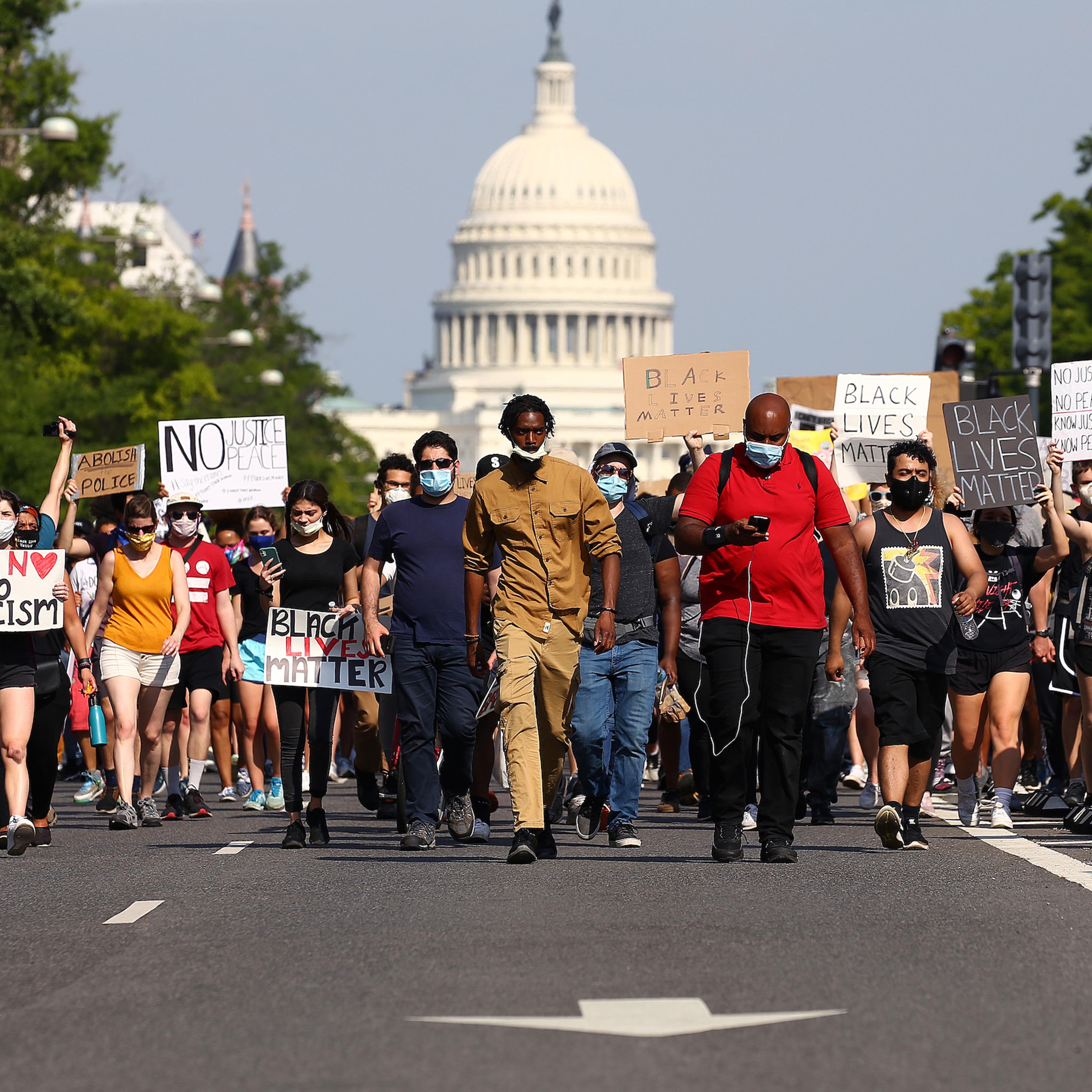 Protesters Demonstrate In D.C. Against Death Of George Floyd By Police Officer In Minneapolis