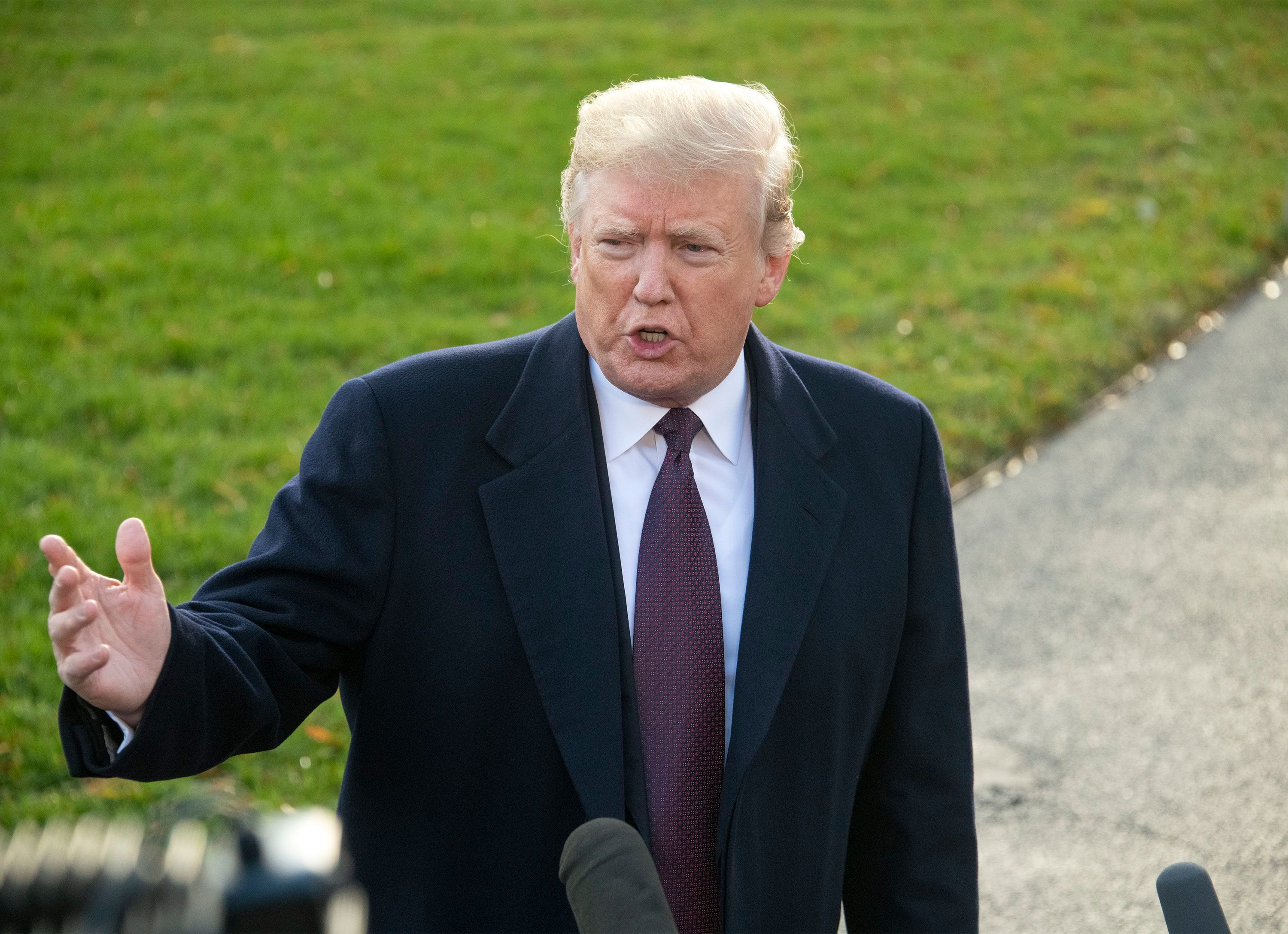 President Donald Trump departs White House, Washington DC, USA - 20 Nov 2018