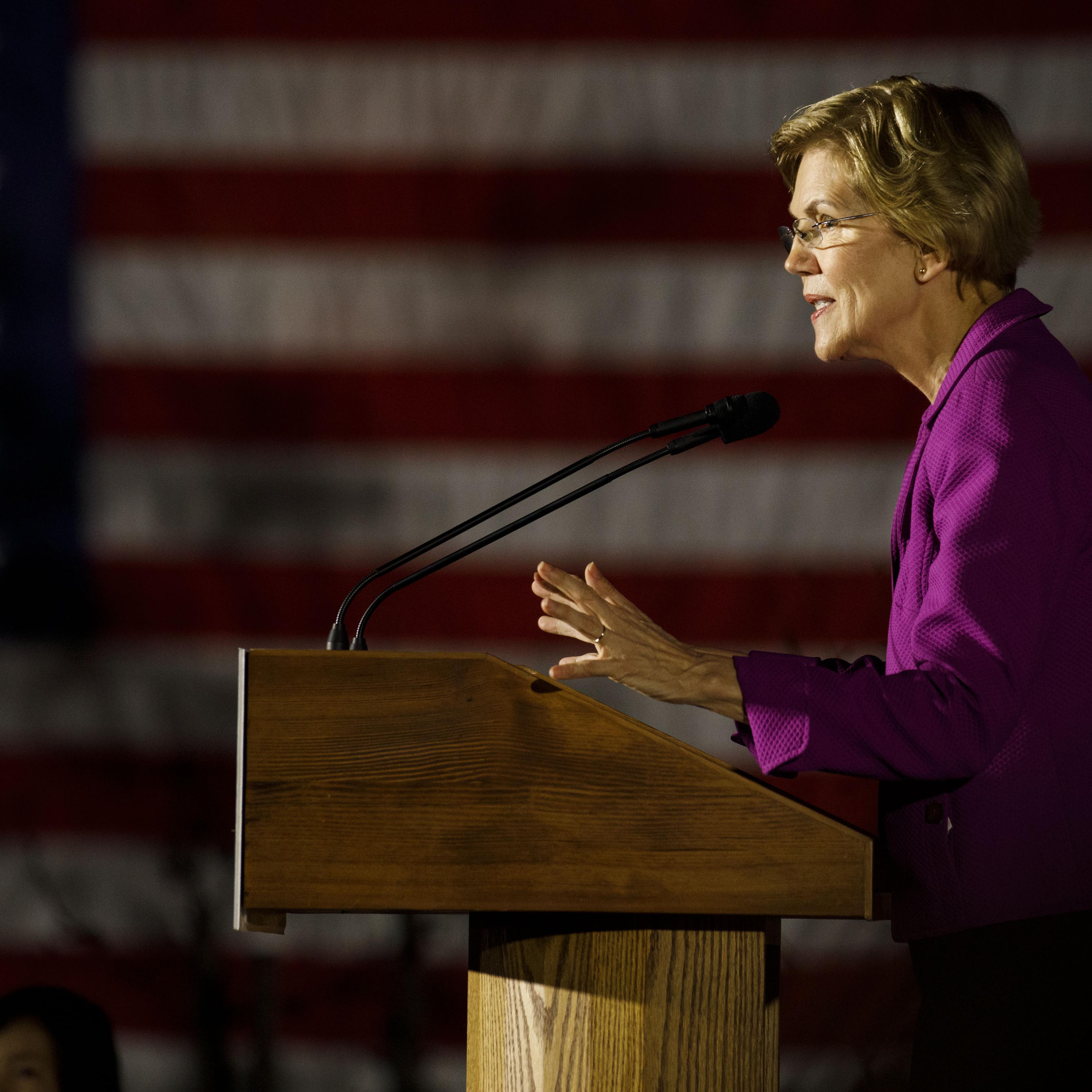 Sen. Elizabeth Warren during a campaign event at East Los Angeles Community College in Monterey Park, Calif., on March 2, 2020.