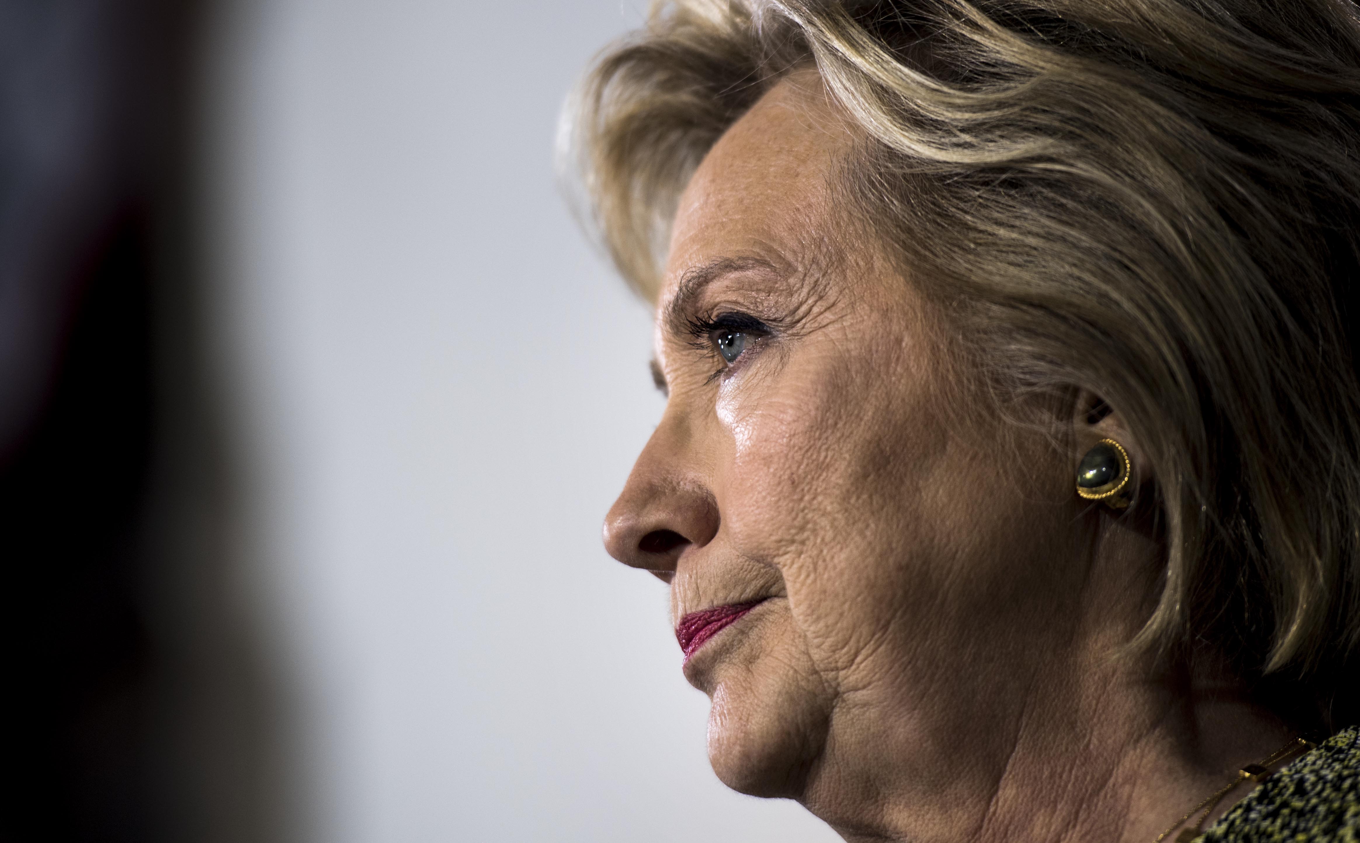 Democratic Nominee for President of the United States former Secretary of State Hillary Clinton speaks to and meets Pennsylvania voters at Temple University in Philadelphia on Sept. 19, 2016.
