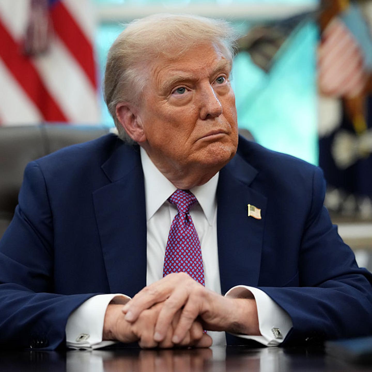 President Trump Makes An Announcement And Signs Executive Order From The Oval Office