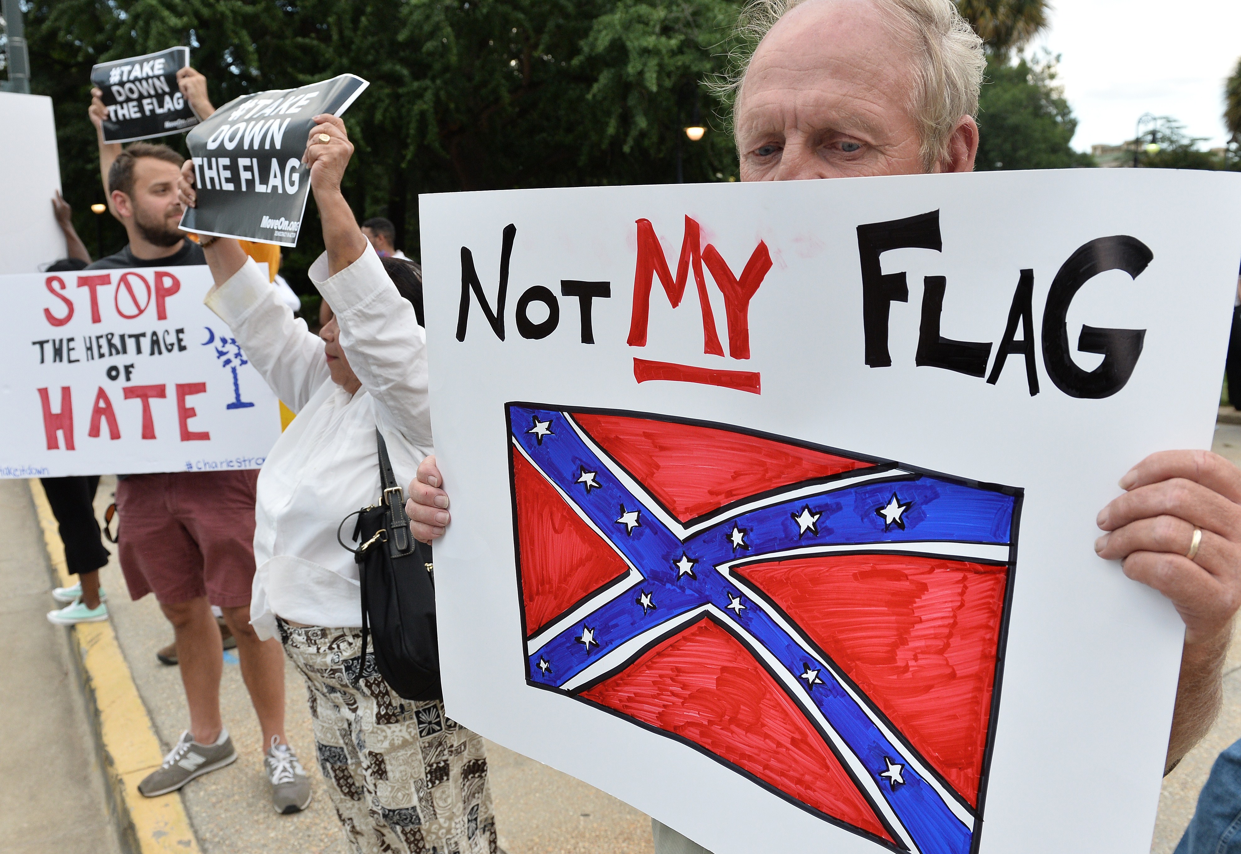 US-CRIME-SHOOTING-FLAG
