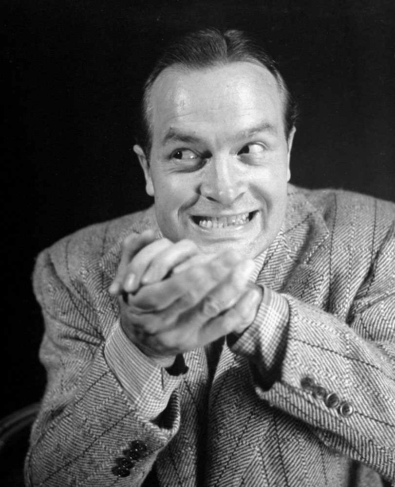 A gleefully mischievous Bob Hope, 1941.