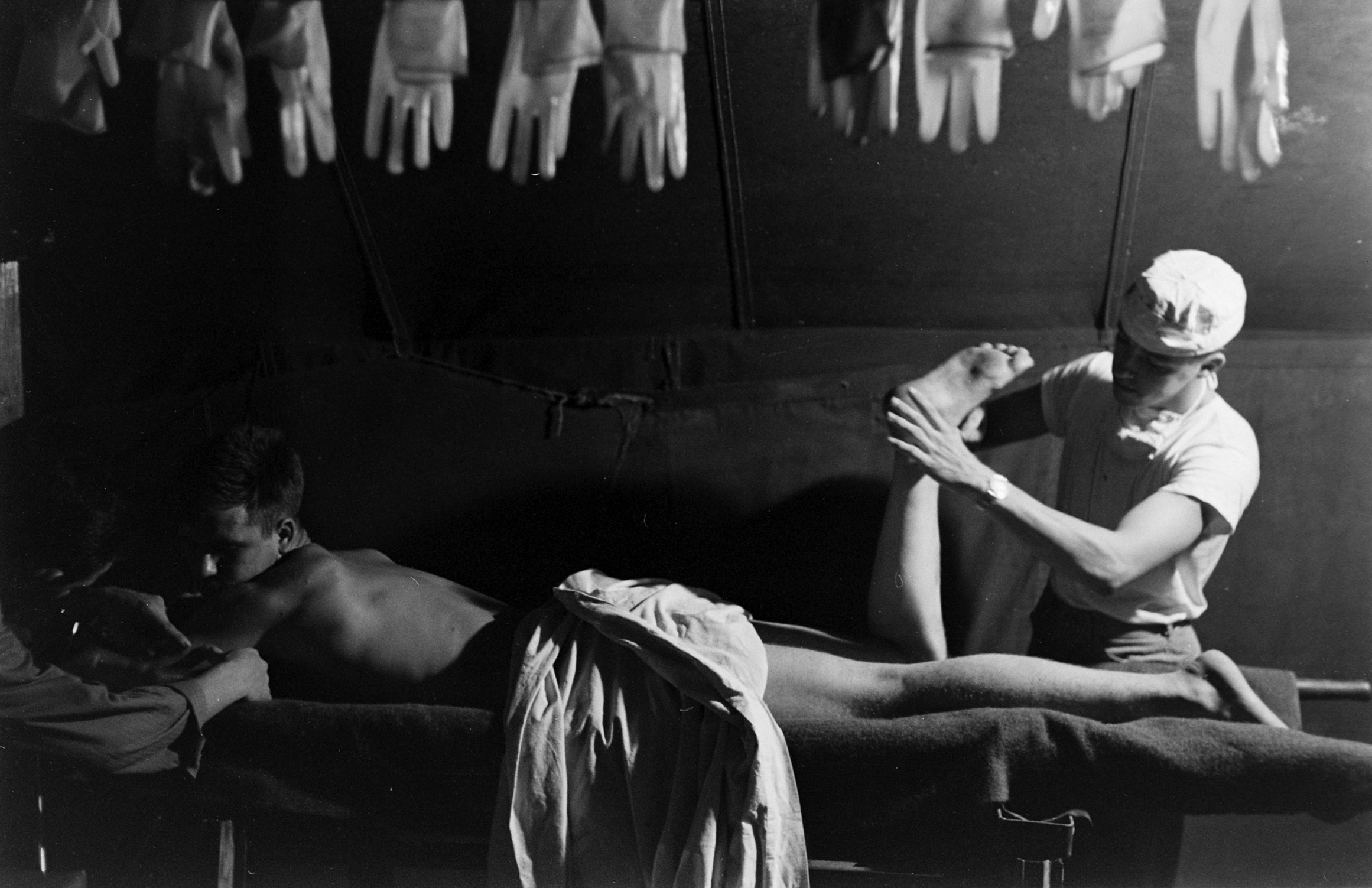 Marine front-line hospital, Panmunjom Korea 1953.