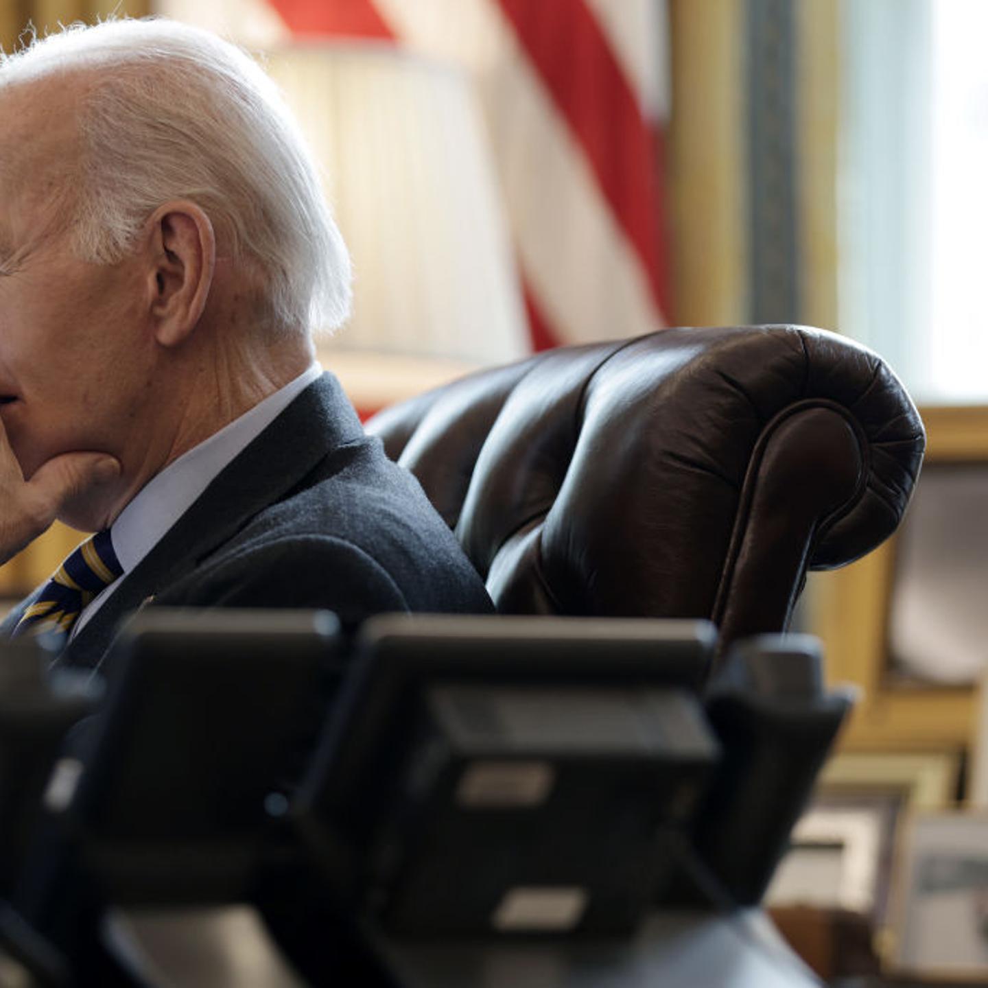 President Biden Meets With Key Officials In Oval Office For Los Angeles Wildfires Briefing