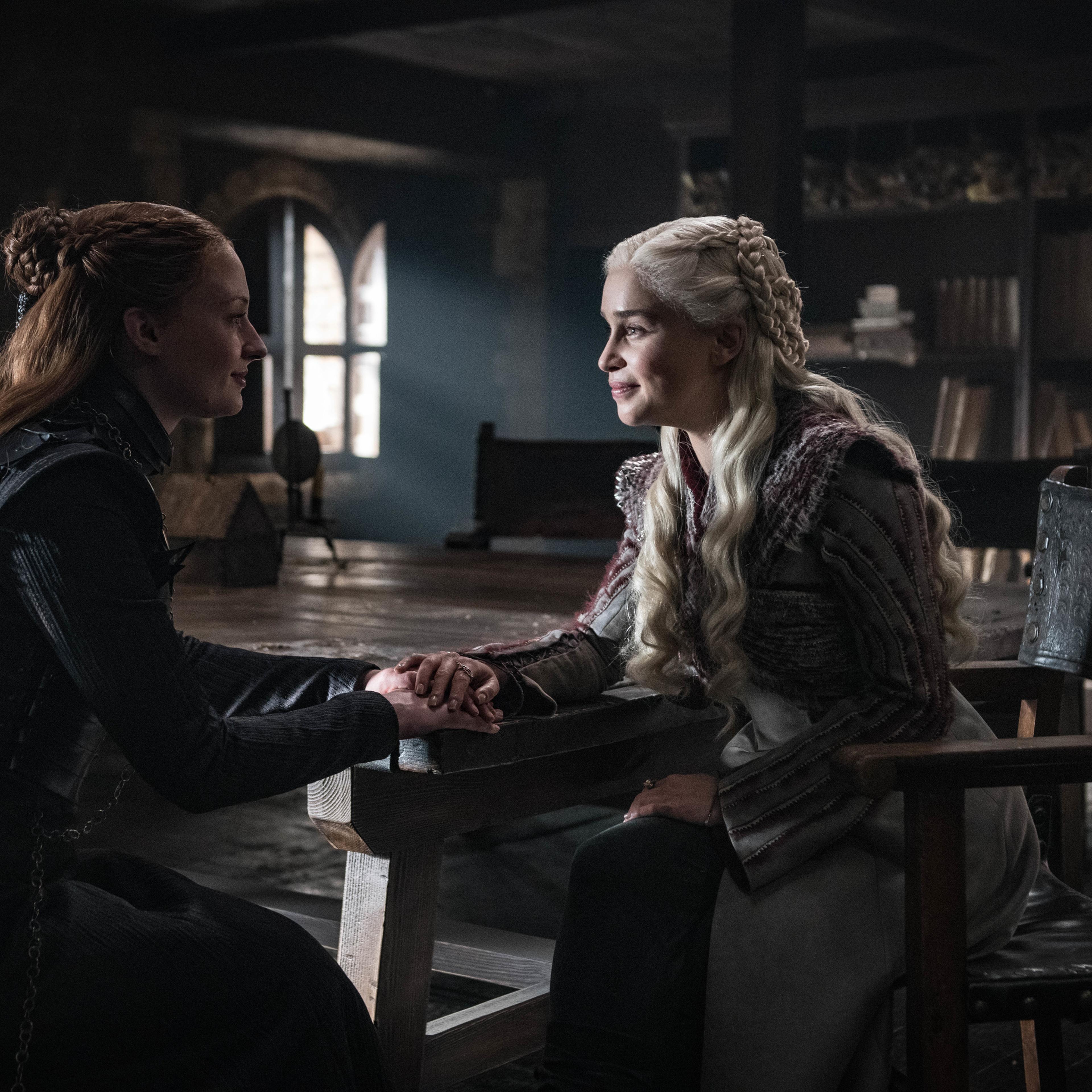 Sansa Stark and Daenerys Targaryen chat on Game of Thrones season 8 episode 2