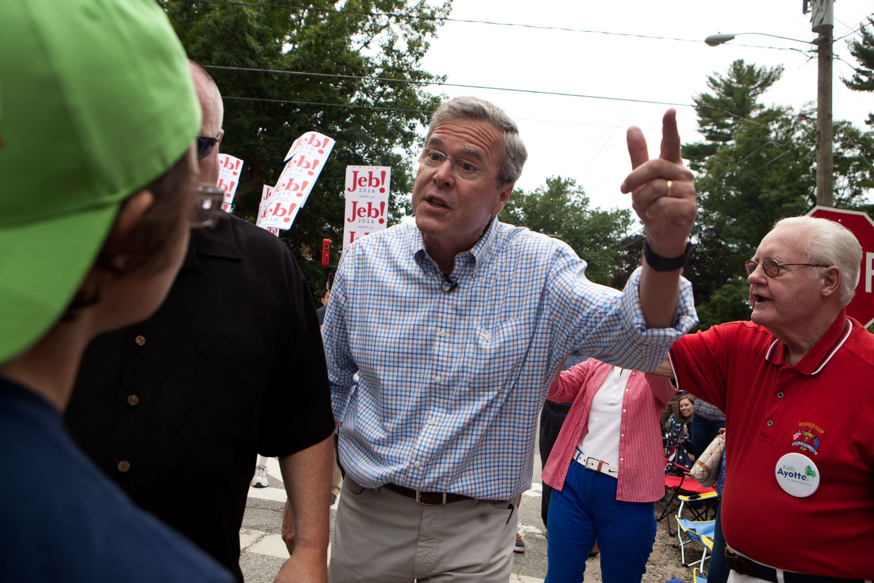Republican Presidential Candidate Jeb Bush Campaigns In New Hampshire On July 4th