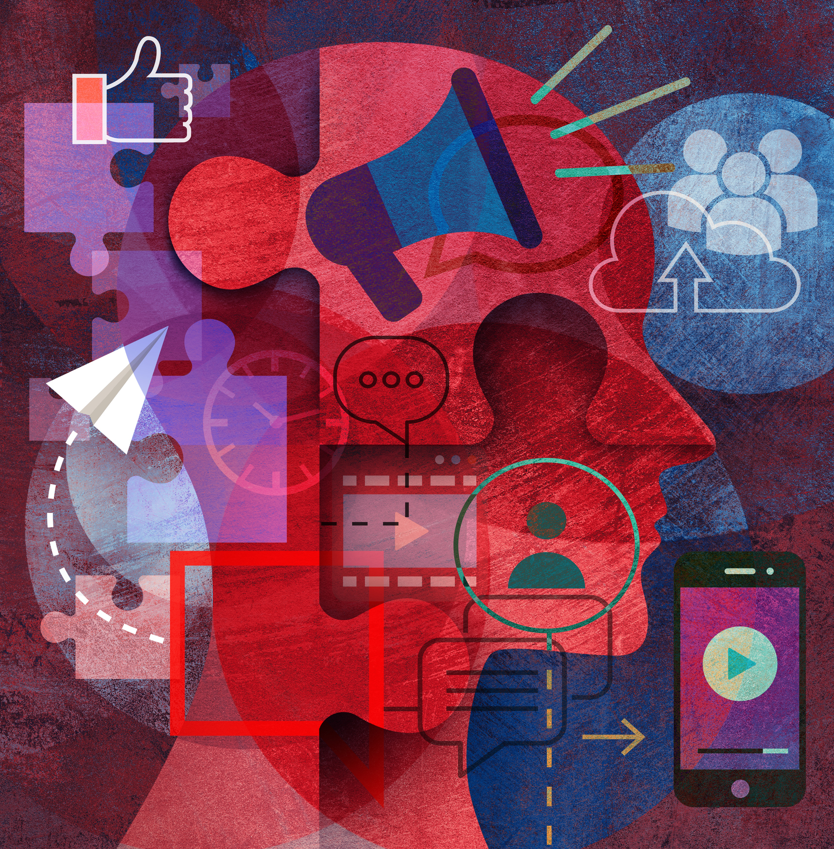 Social media illustration