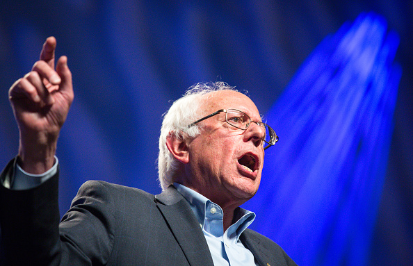 U.S. Sen. Bernie Sanders (I-VT) addresses hecklers and supporters at the Netroots Nation 2015 Presidential Town Hall in the Phoenix Convention Center July 18, 2015 in Phoenix, Arizona.