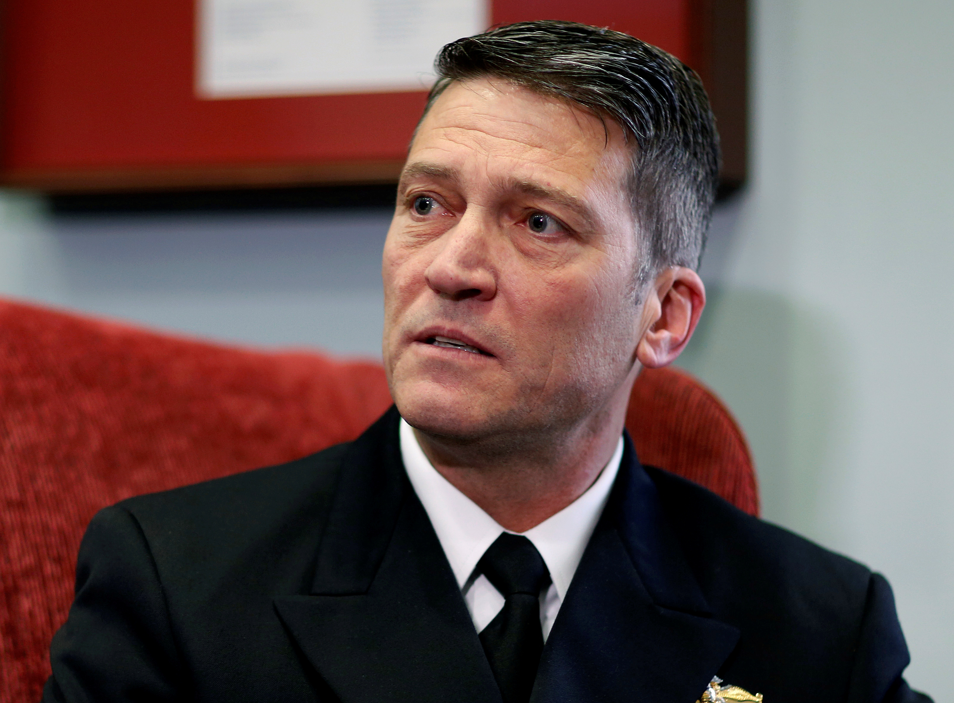 FILE PHOTO - Ronny Jackson, U.S. President Donald Trump's nominee to be U.S. Secretary of Veterans Affairs, on Capitol Hill in Washington