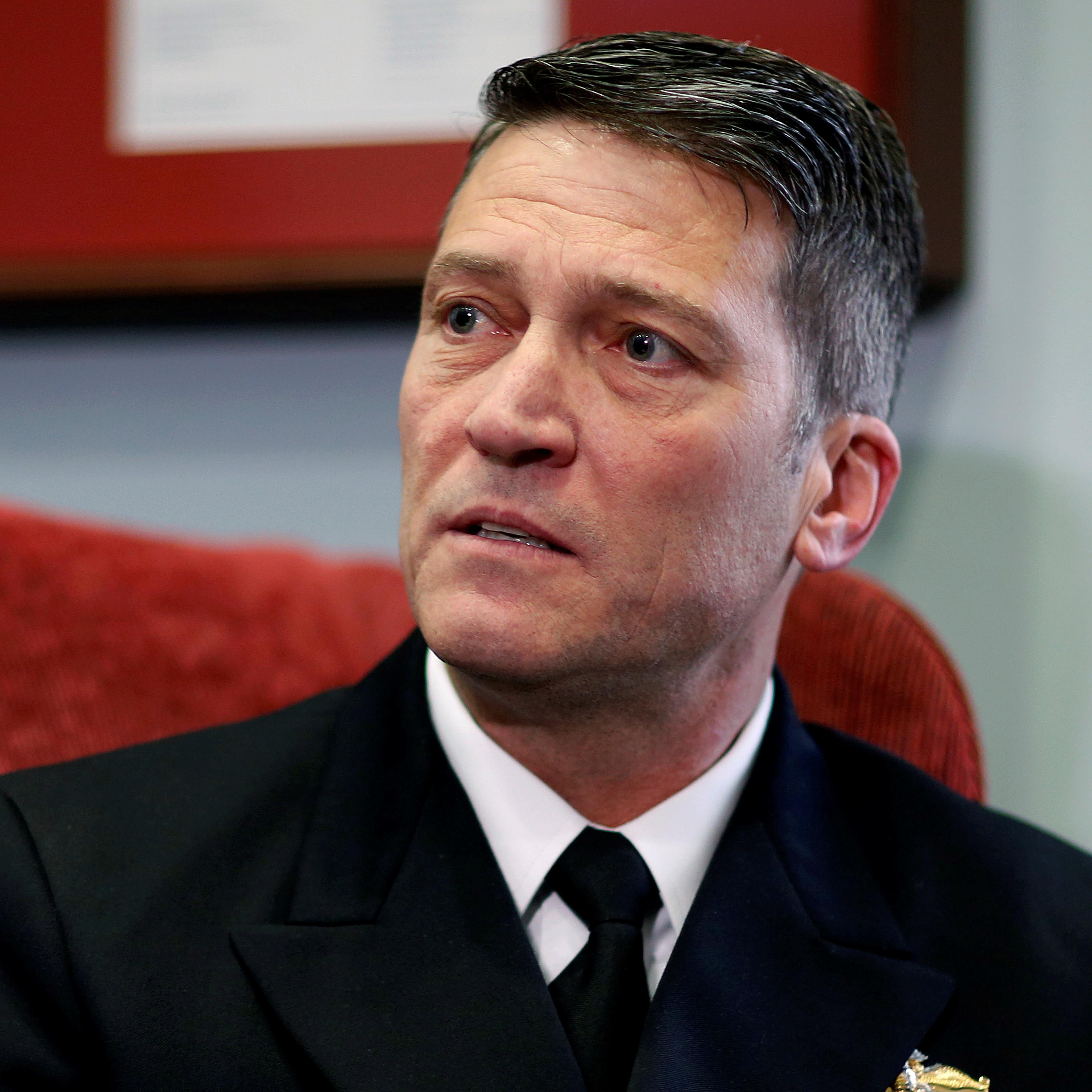 FILE PHOTO - Ronny Jackson, U.S. President Donald Trump's nominee to be U.S. Secretary of Veterans Affairs, on Capitol Hill in Washington