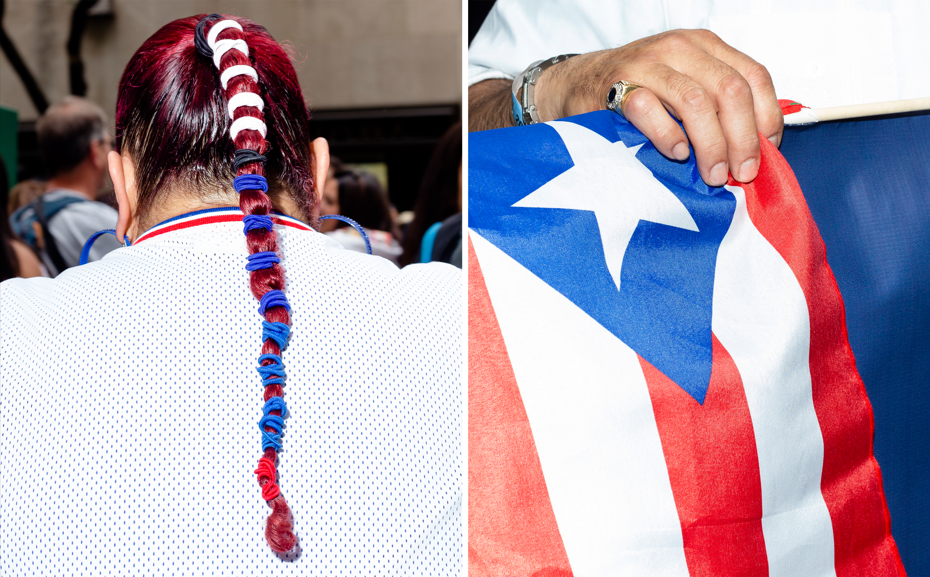 Attendees at the National Puerto Rican Day Parade on Fifth Avenue in New York City, on June 10, 2018.