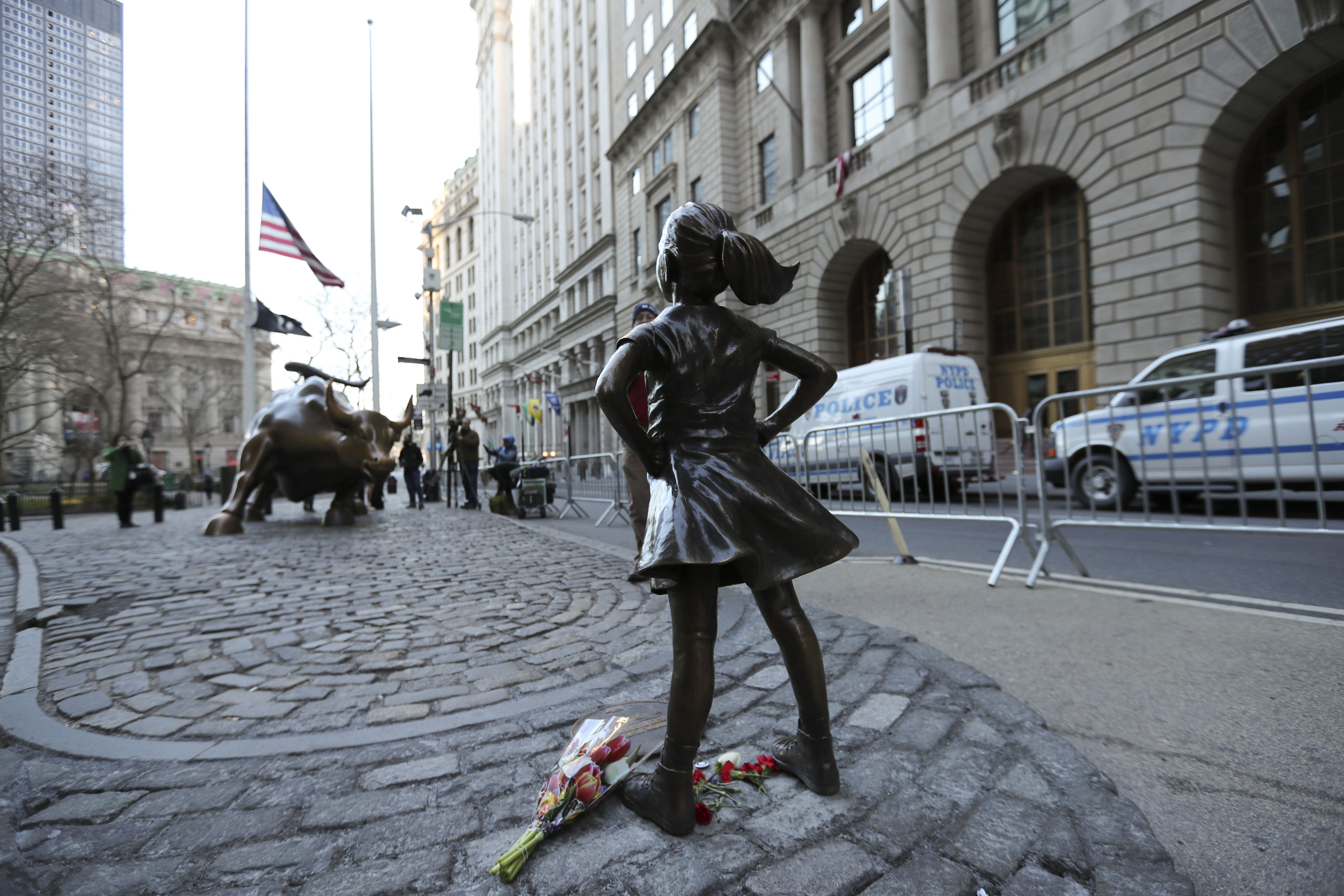 U.S.-NEW YORK-WALL STREET-"FEARLESS GIRL" STATUE