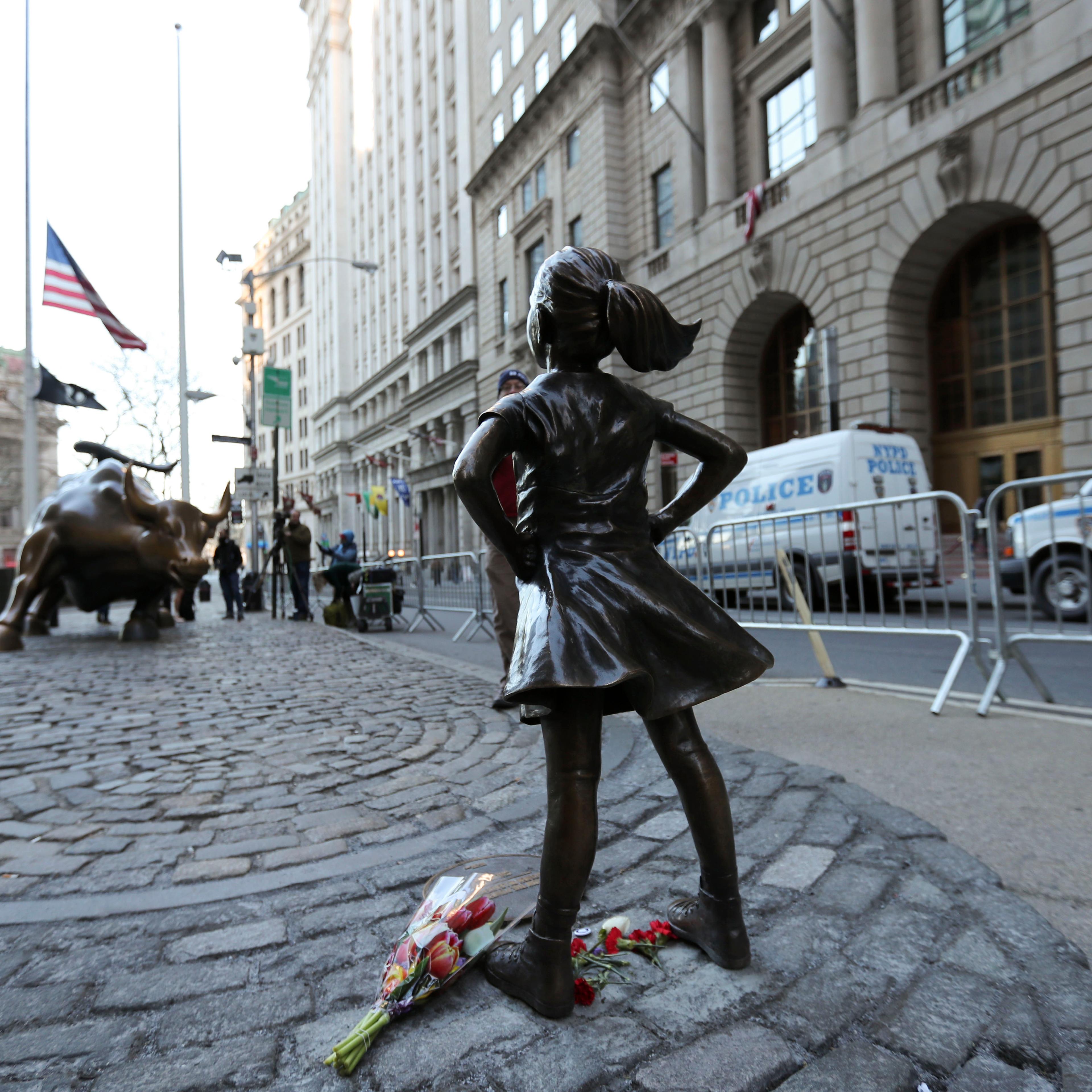 U.S.-NEW YORK-WALL STREET-"FEARLESS GIRL" STATUE