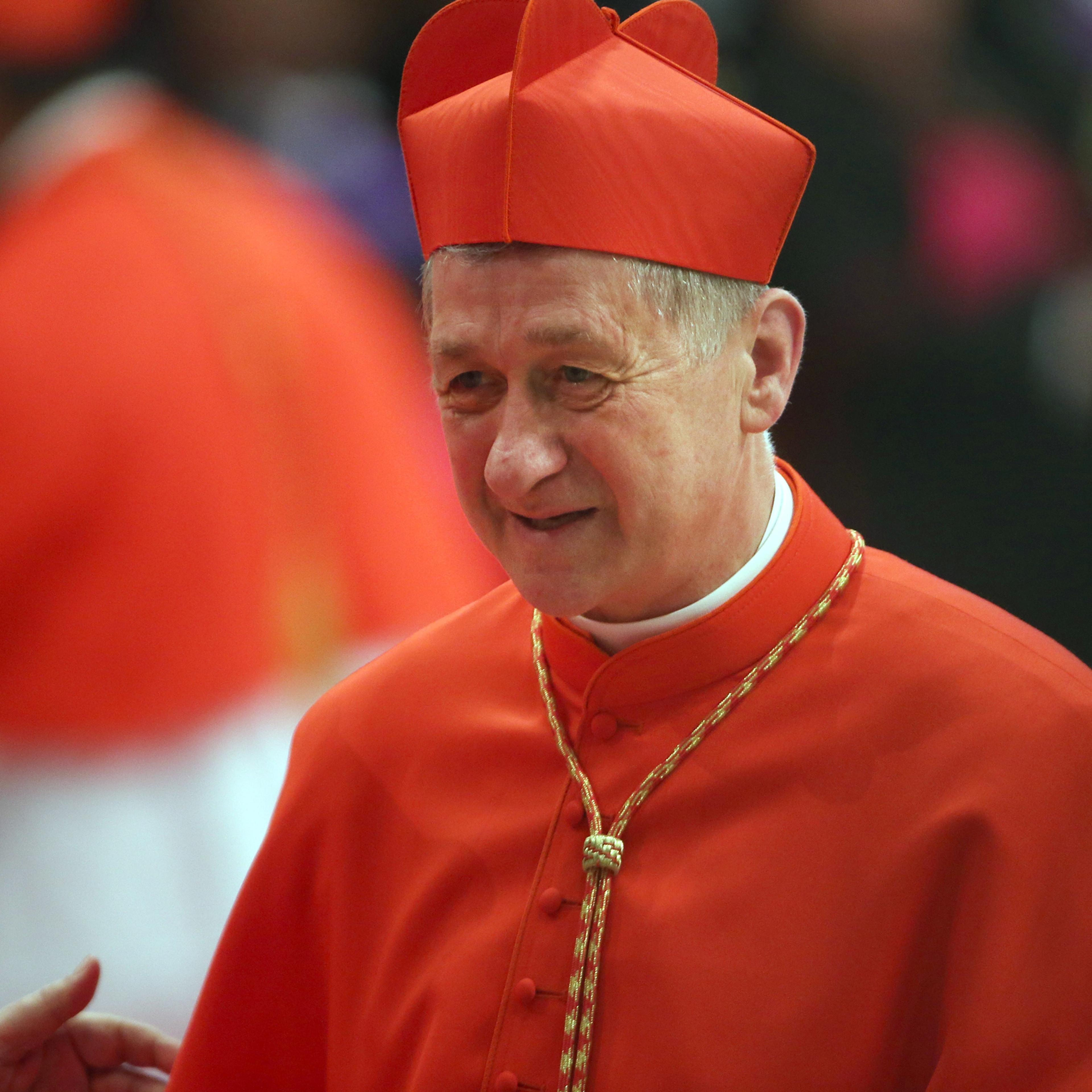 VATICAN CITY, VATICAN - NOVEMBER 19: Archbishop of Chicago Blase J. Cupich receives congratulations from cardinals during the Ordinary Public Consistory celebrated by Pope Francis at St. Peter's Basilica on November 19, 2016 in Vatican City, Vatican. Thi