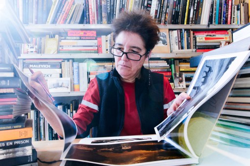 Yolanda Cuomo at her desk in her Chelsea studio, New York NY, February 4, 2012.