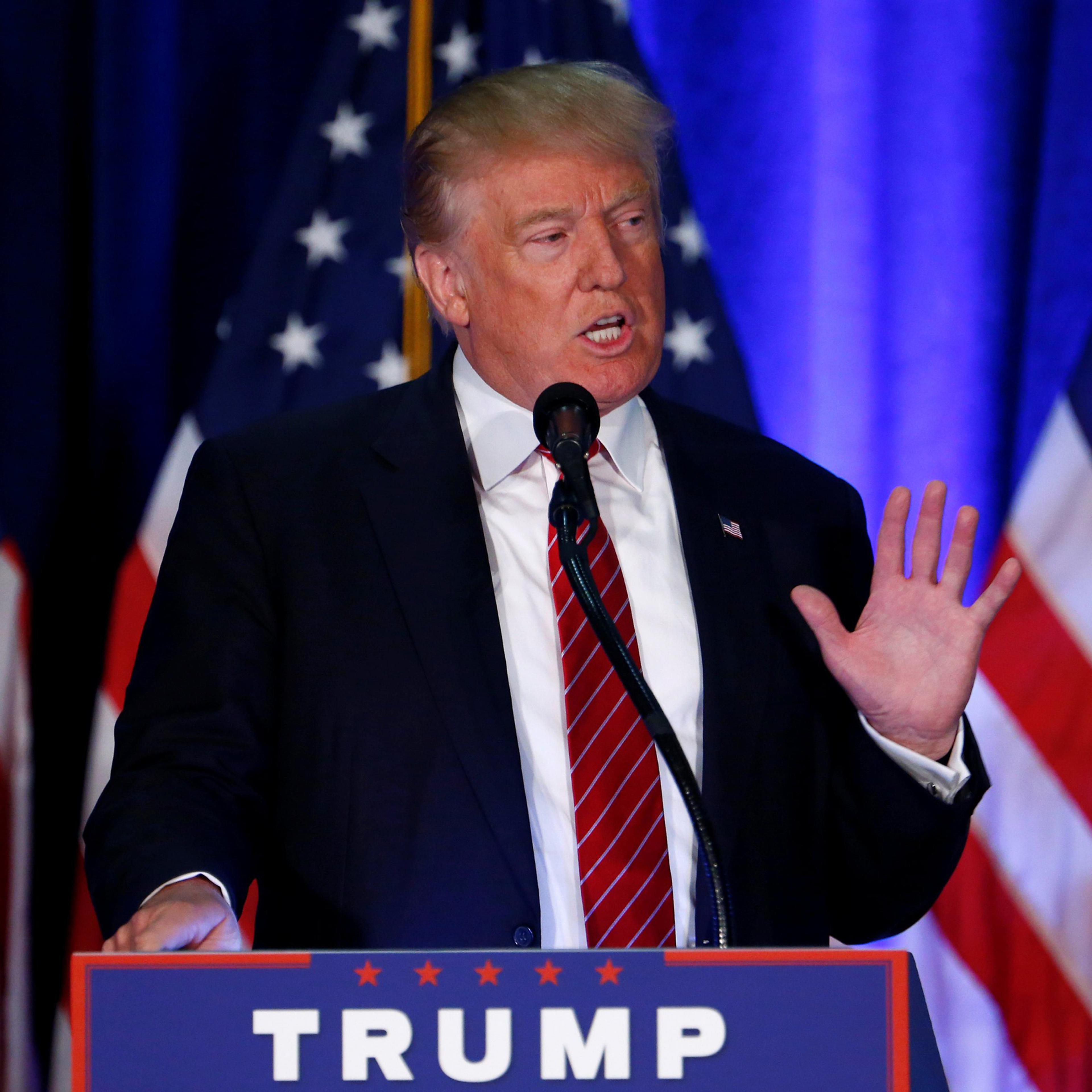 Republican U.S. presidential nominee Donald Trump speaks at Youngstown State University in Youngstown, Ohio August 15, 2016. REUTERS/Eric Thayer