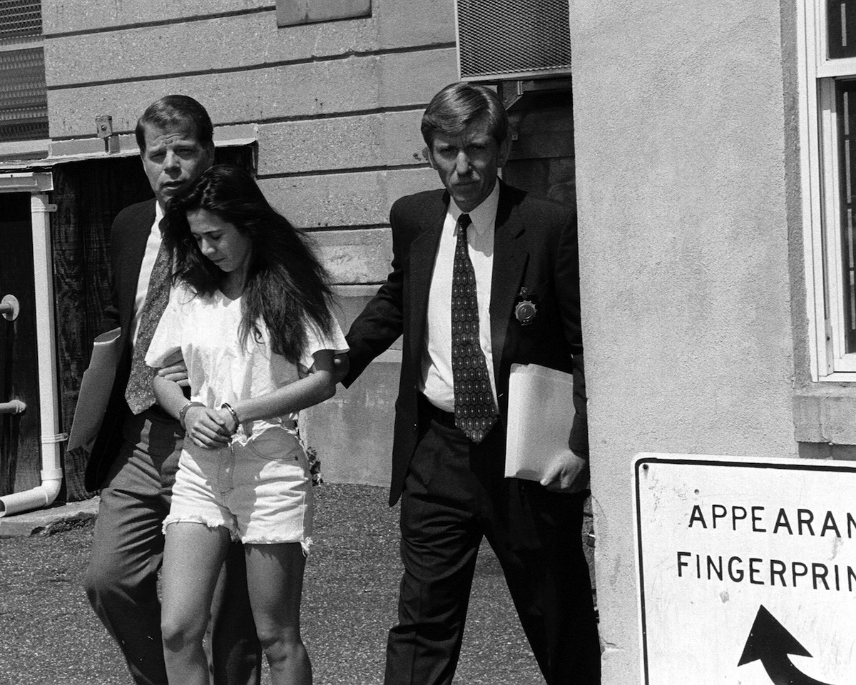 Amy Fisher, 17, from Merrick, Long Island is arrested for th