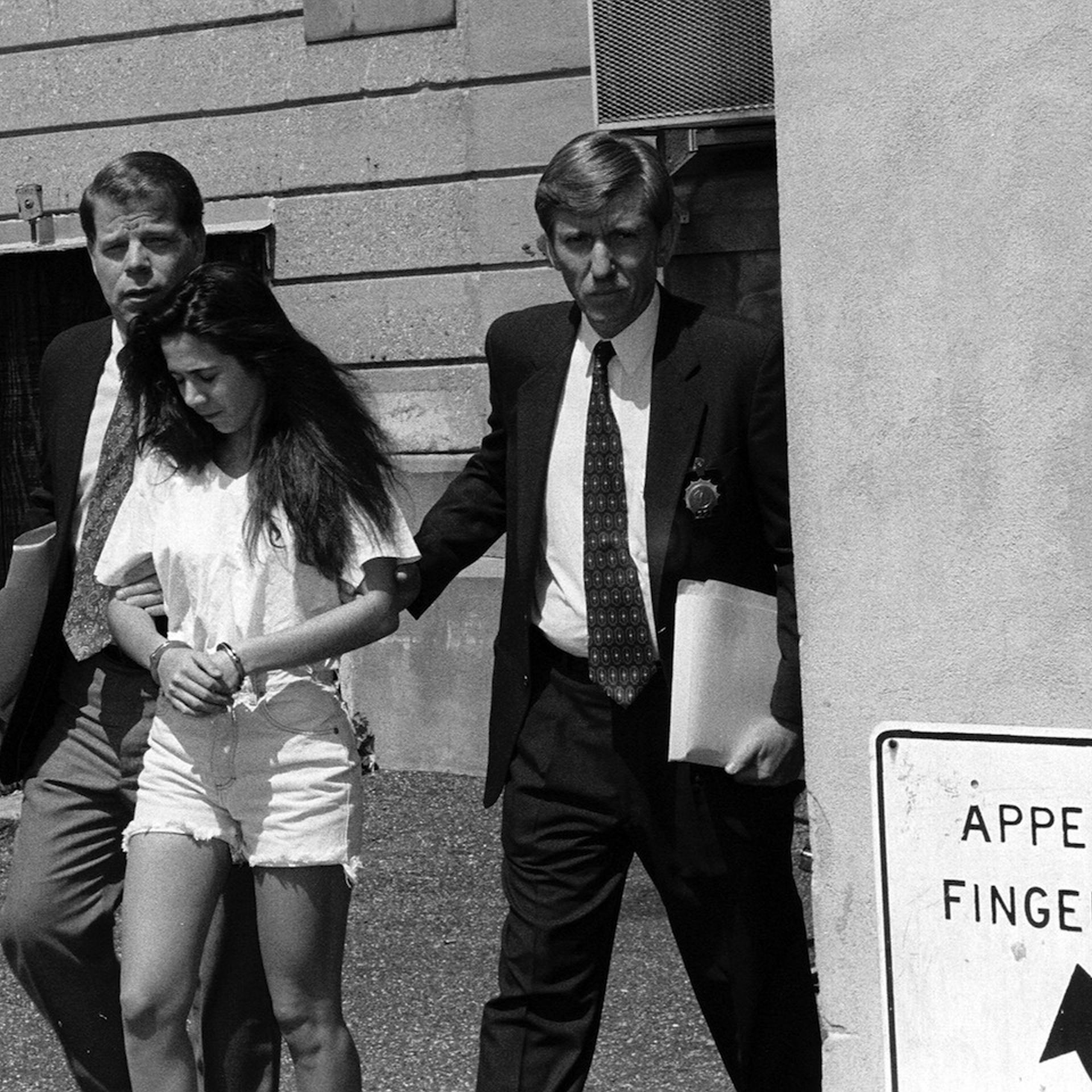 Amy Fisher, 17, from Merrick, Long Island is arrested for th