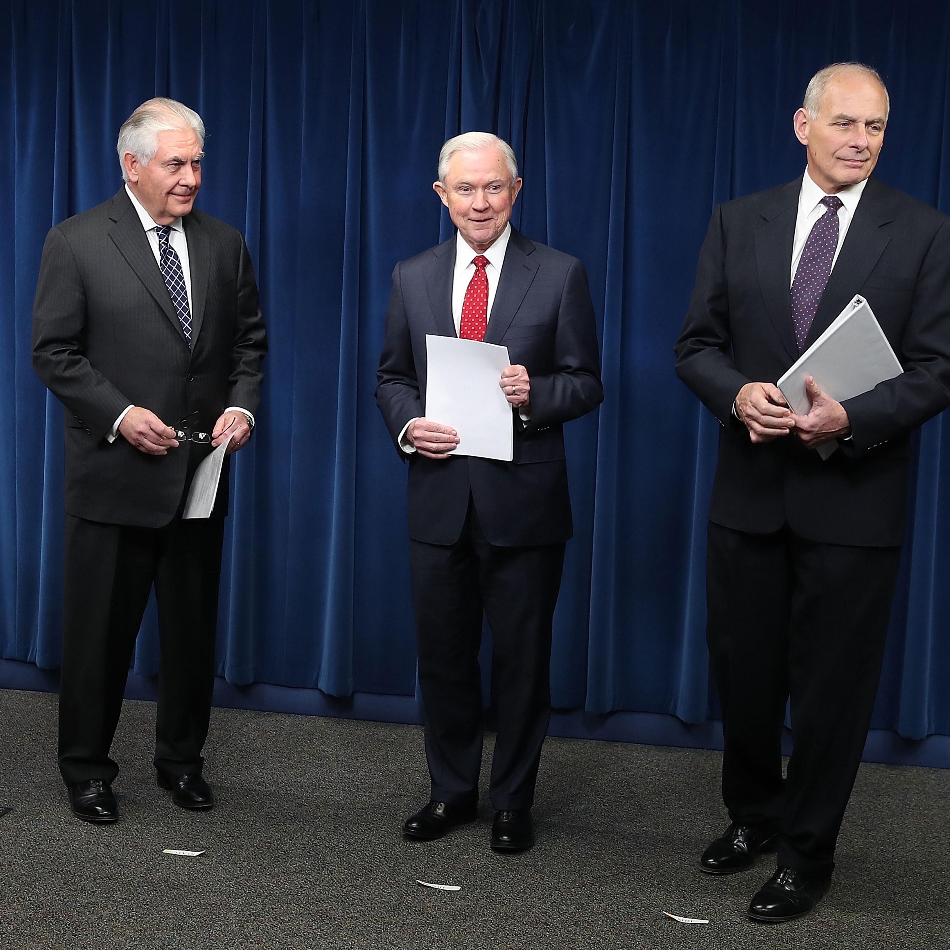 Tillerson, Kelly And Sessions Announce New Immigration Executive Order