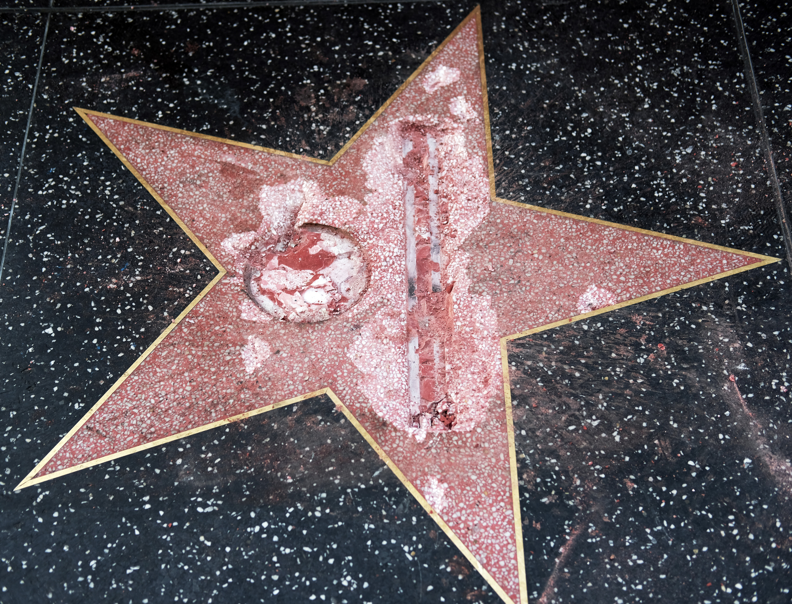 Trump Star Vandalized