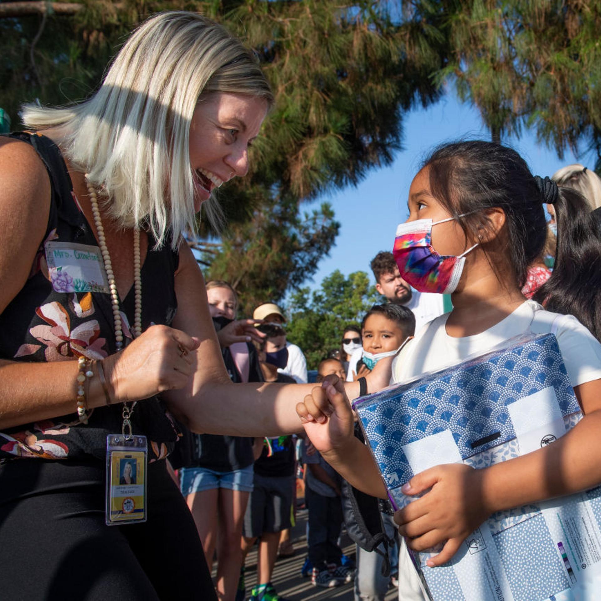 Elementary students return to class